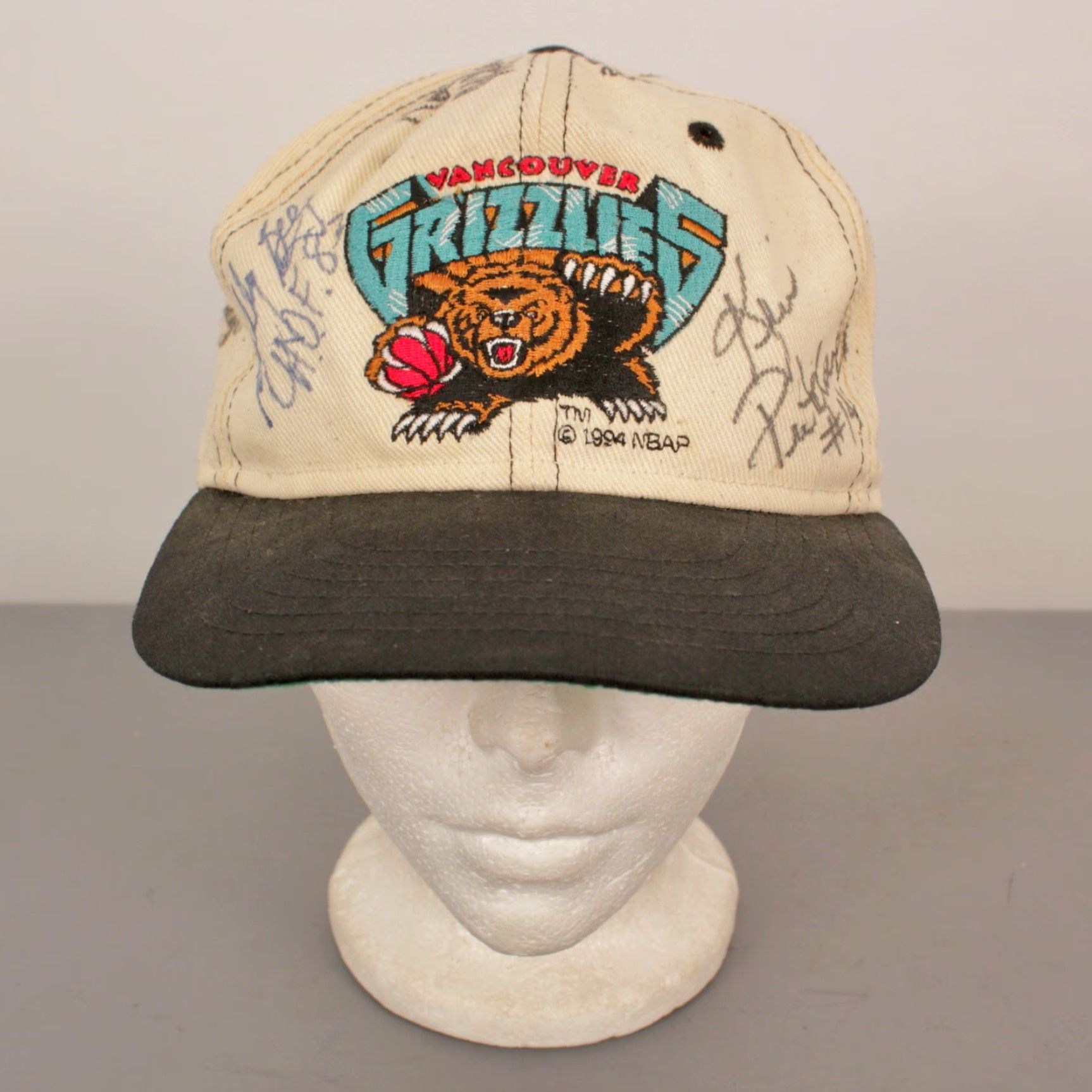 Vintage VINTAGE Grizzlies Cap Hat / Hat 1990s Adjustable Beiges Cotton Snapback Mens Womens Boys Girls Cap Size ONE SIZE - 2 Thumbnail