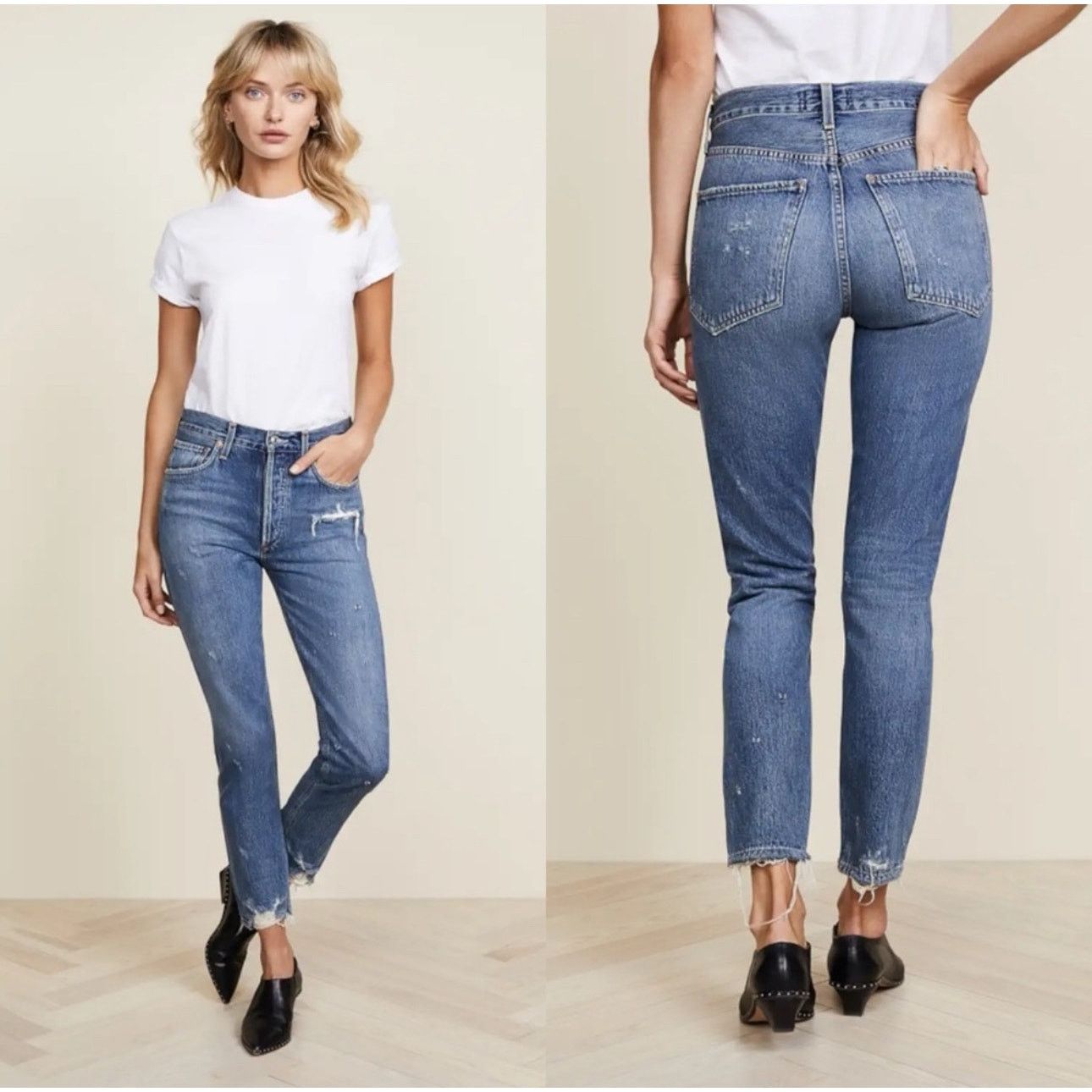 Agolde Agolde Jamie High Rise Classic Buttonfly Jeans Size 28 Size 28" / US 6 / IT 42 - 1 Thumbnail