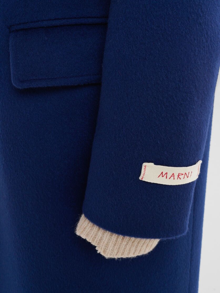 Marni o1w1db11025 Double-Breasted Coat in Blue Size US XL / EU 56 / 4 - 5 Thumbnail