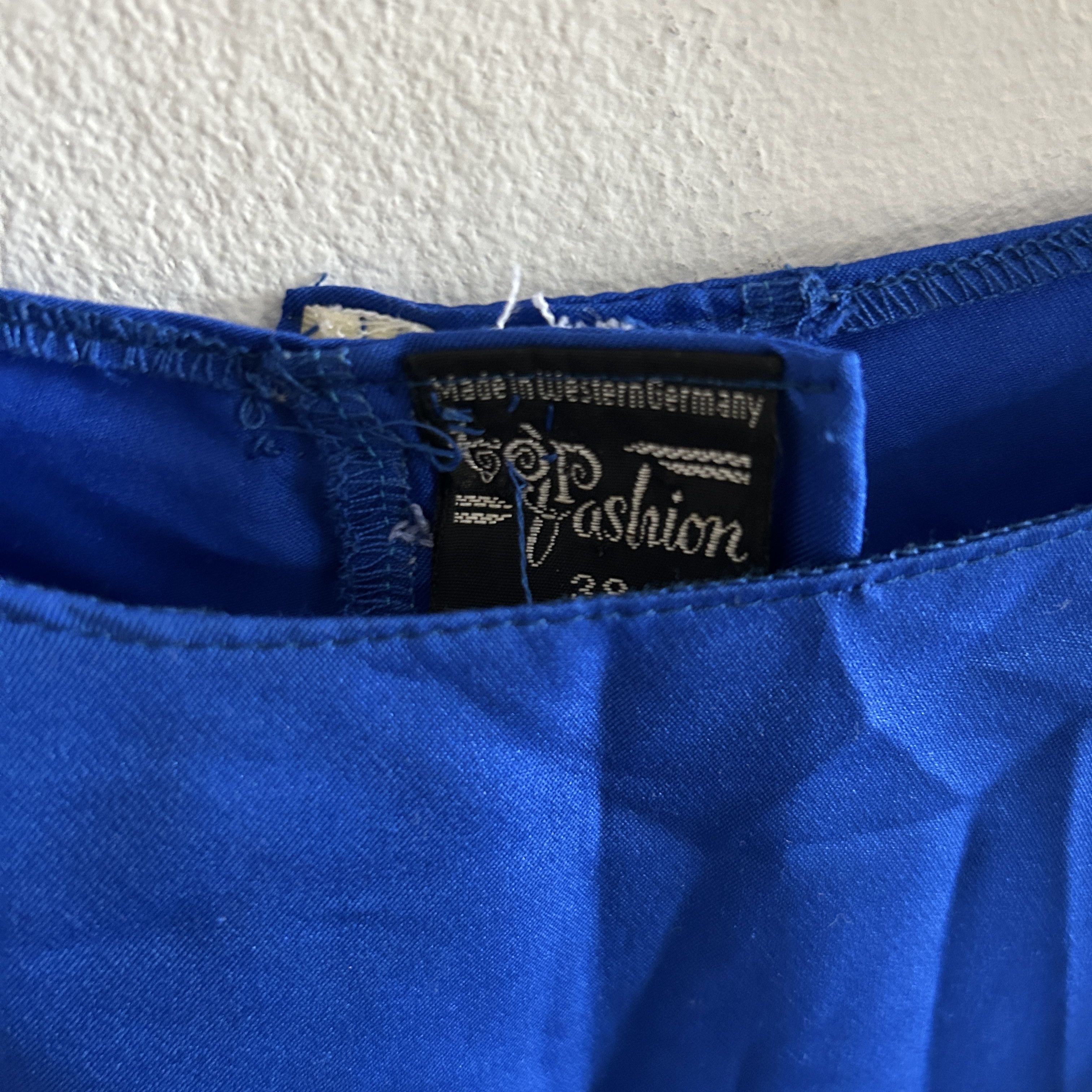 Vintage Vintage 80s Cobalt Blue Dolman Sleeve Midi Tunic Dress Size S / US 4 / IT 40 - 13 Thumbnail