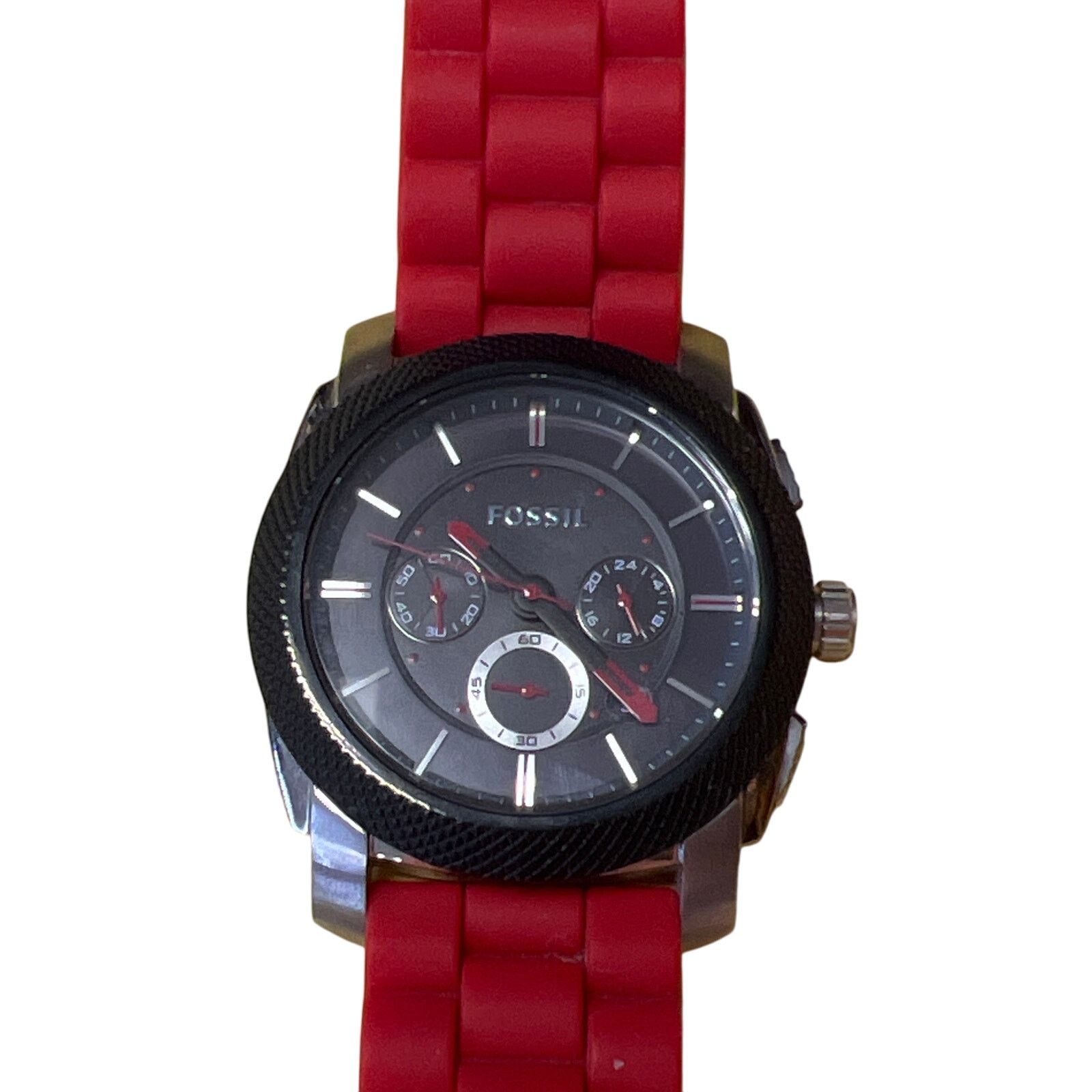 Fossil Fossil Silicone Quartz Triple Dial Watch Size ONE SIZE - 3 Thumbnail