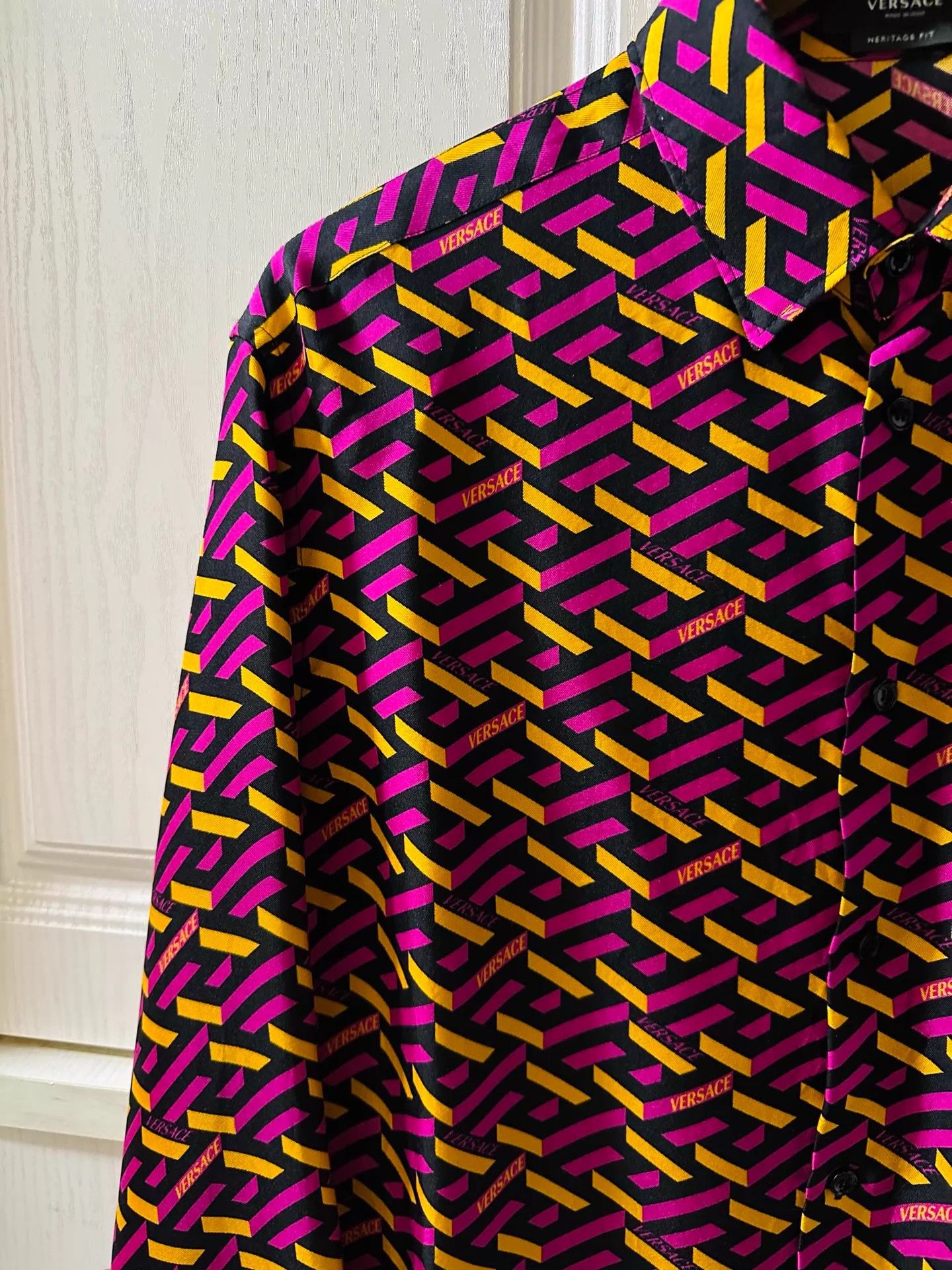 Versace Versace Runway Limited Silk Shirt New Greca L 99New Size US M / EU 48-50 / 2 - 4 Thumbnail