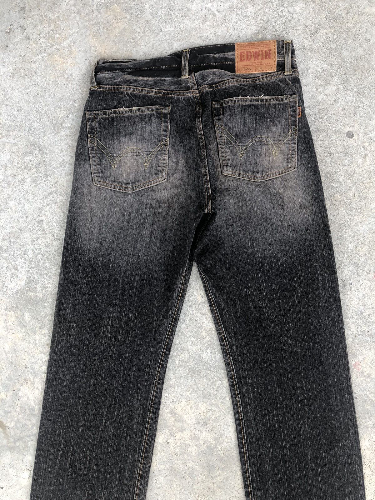 Edwin Japanese Edwin 505ZX Selvedge Denim Distressed Jeans Mudwash Size US 32 / EU 48 - 8 Thumbnail