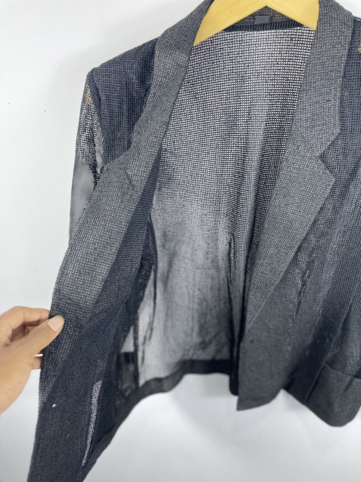 Japanese Brand Japanese- Transparent Mesh Blazer JPG Style Size 38R - 2 Thumbnail