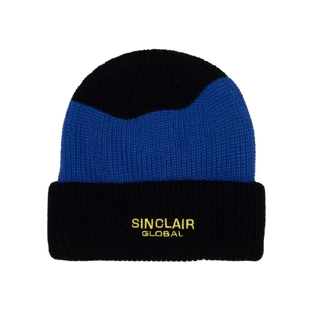 Sinclair Global Sinclair Stripe Rib Beanie Black Blue Size ONE SIZE - 1 Thumbnail