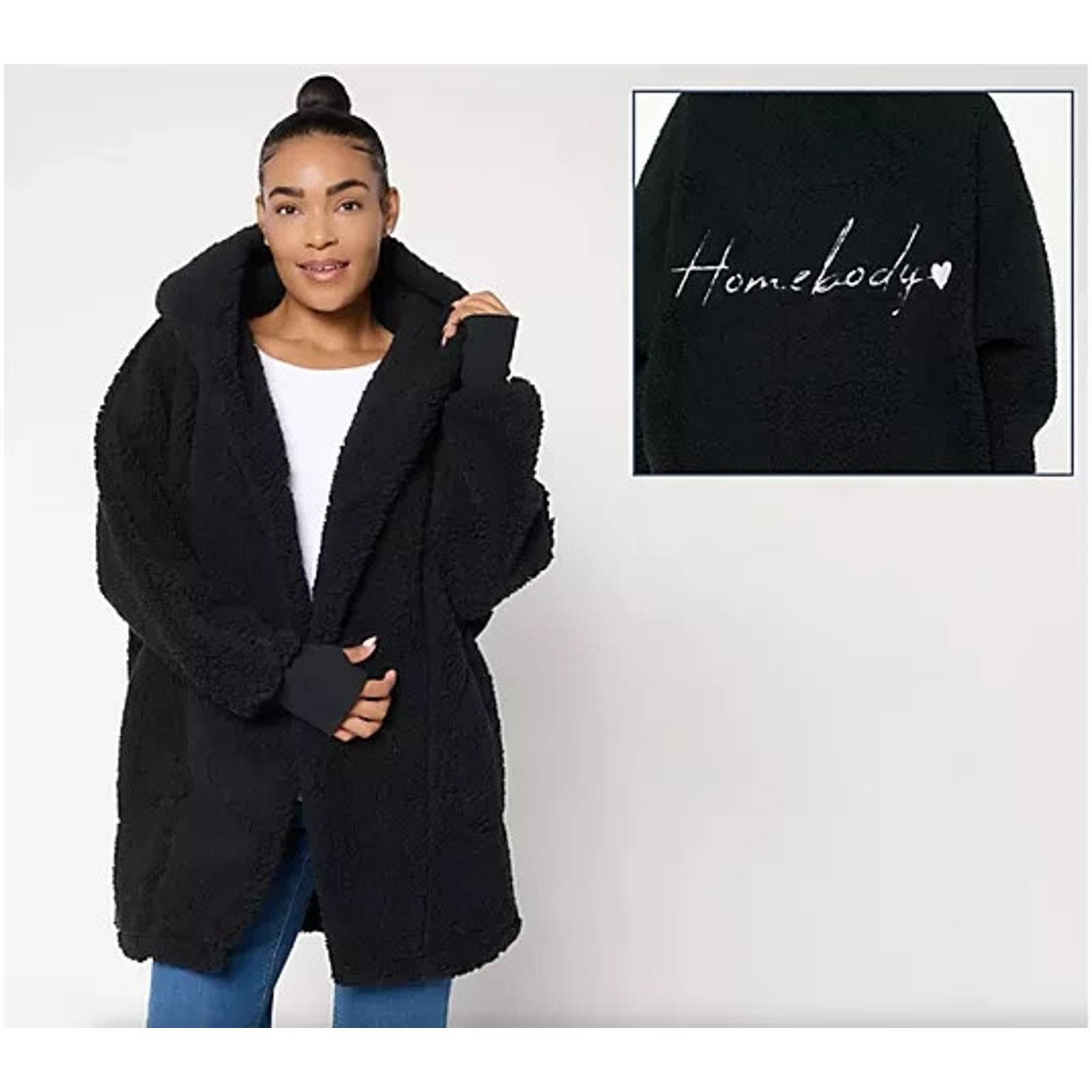 Martin Greenfield By Jill Martin Regular Sherpa Embroider Hooded 2X/3X A702607 Size XXL / US 16-18 / IT 52-54 - 1 Thumbnail