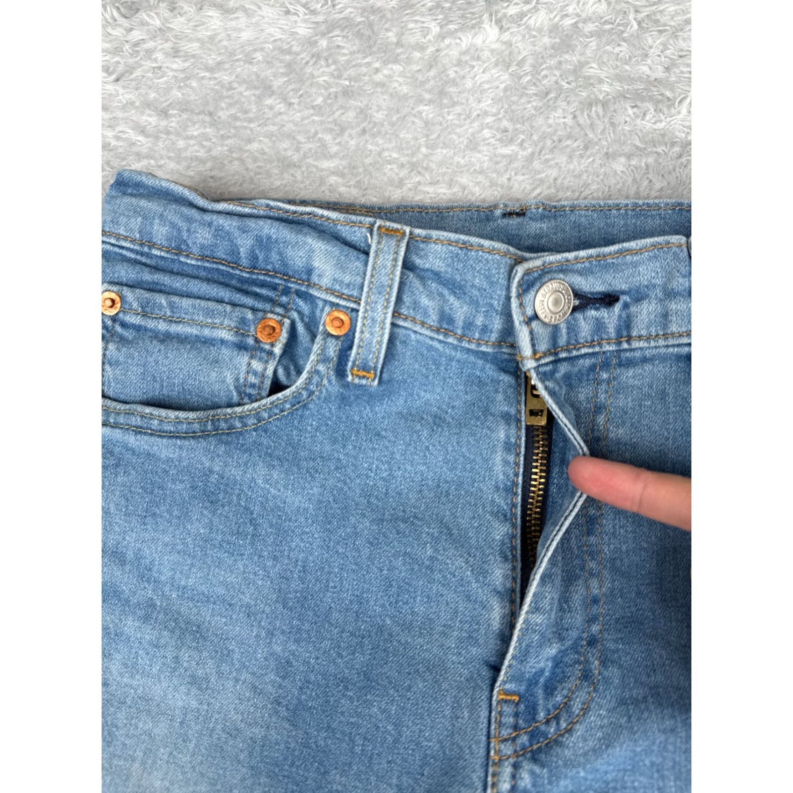 Levi's Levi's Jeans Men 29 Blue Denim Cotton 512 5-Pocket Regular Jeans Distressed Stretch Vintage No Size US 29 - 5 Thumbnail