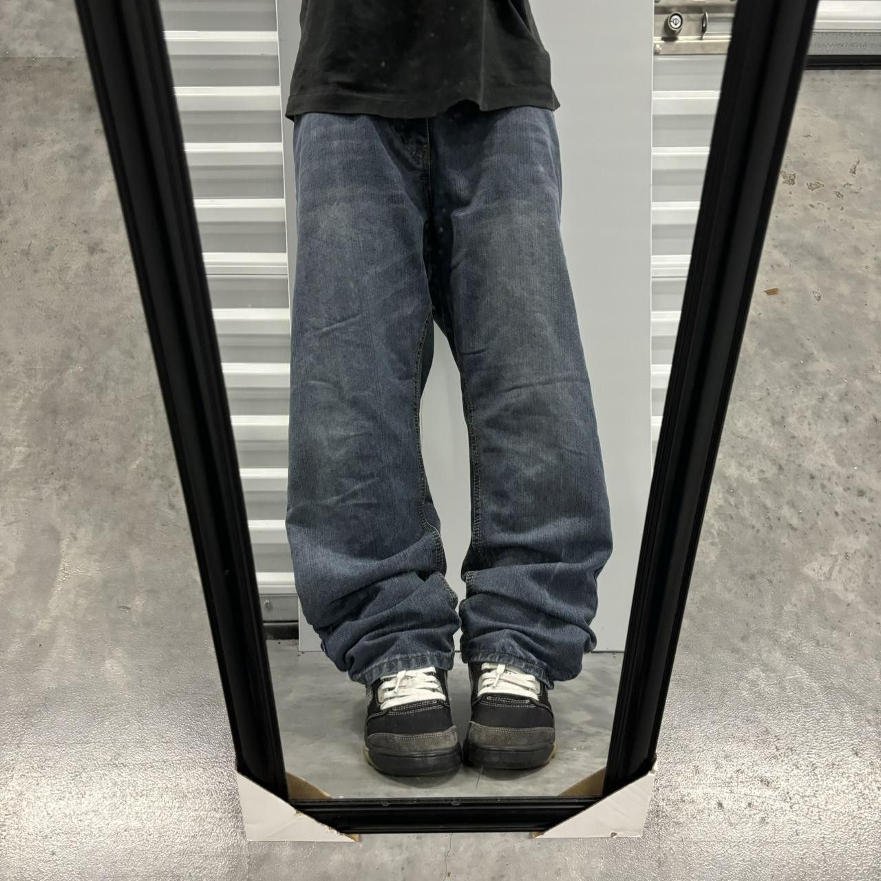 Japanese Brand × Vintage Crazy Vintage Y2K/2000s Grunge Dark Wash Denim Jeans! Size US 38 / EU 54 - 1 Thumbnail