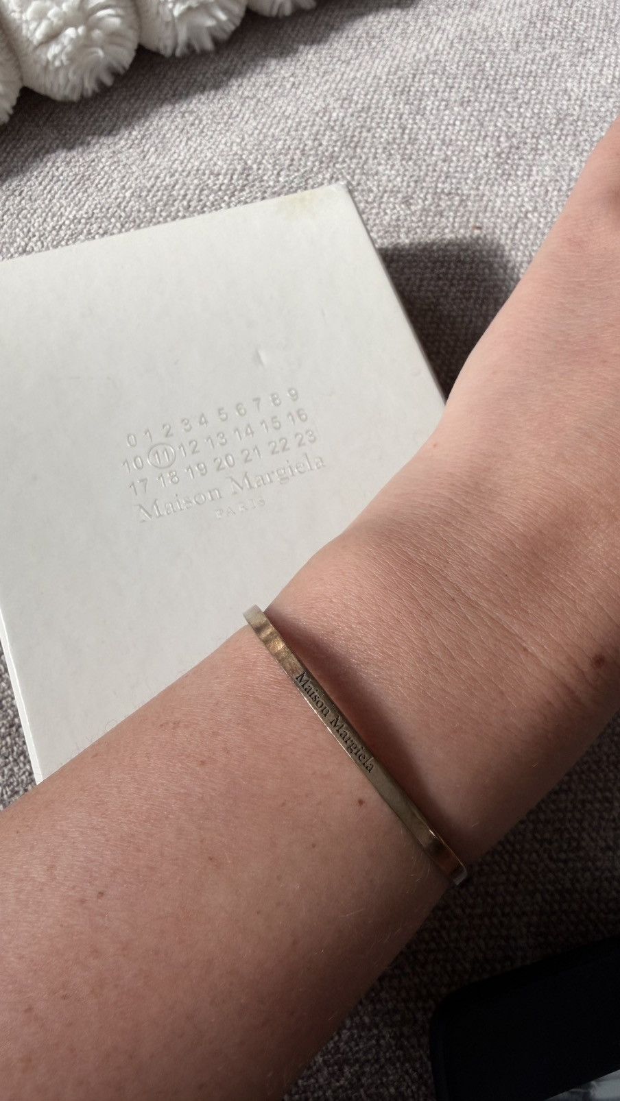 Maison Margiela Maison margiela logo slim cuff bracelet Size ONE SIZE - 5 Thumbnail