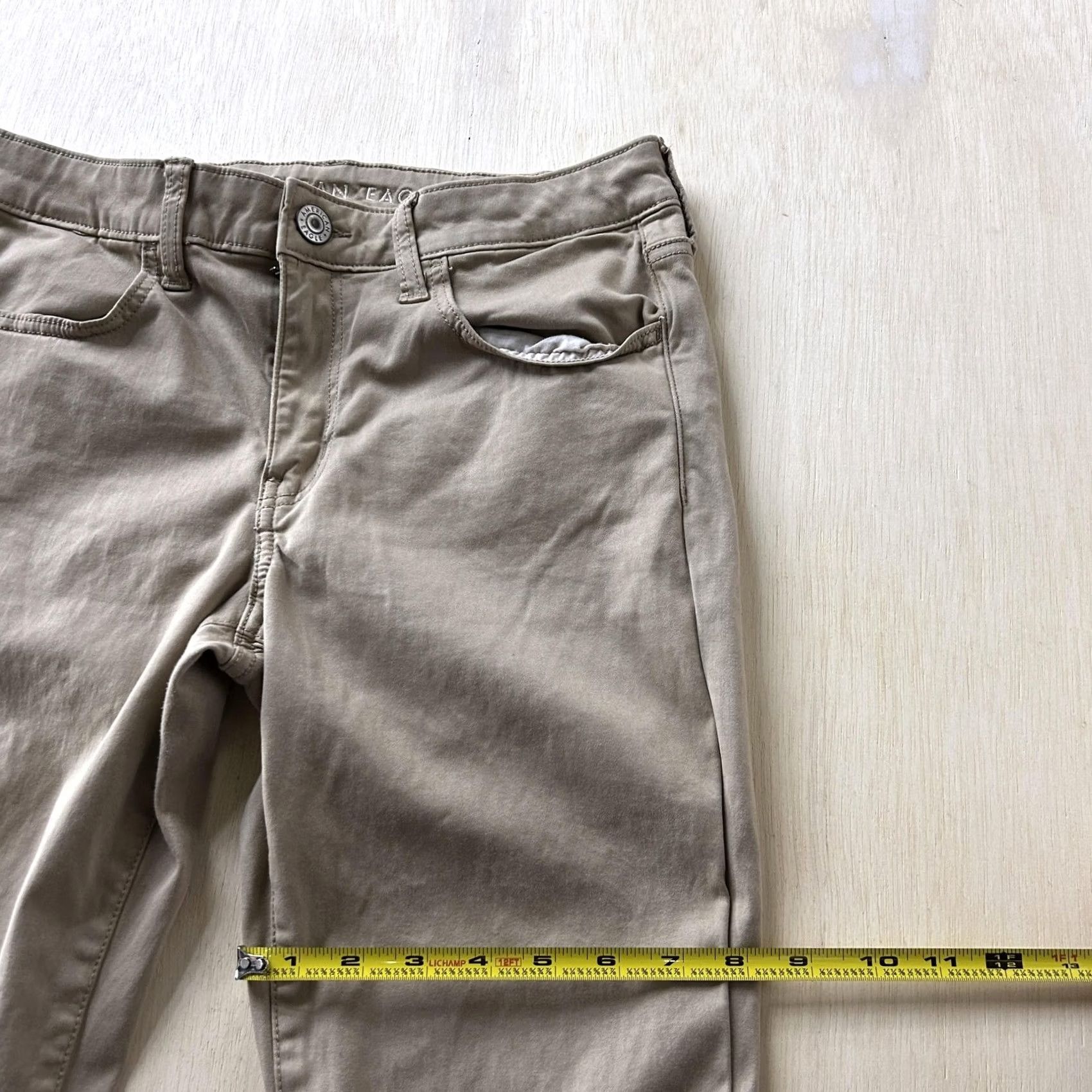 American Eagle Outfitters American Eagle Outfitters Pants Womens 10 Beige Skinny Super Stretch Khakis Size 32" / US 10 / IT 46 - 6 Thumbnail