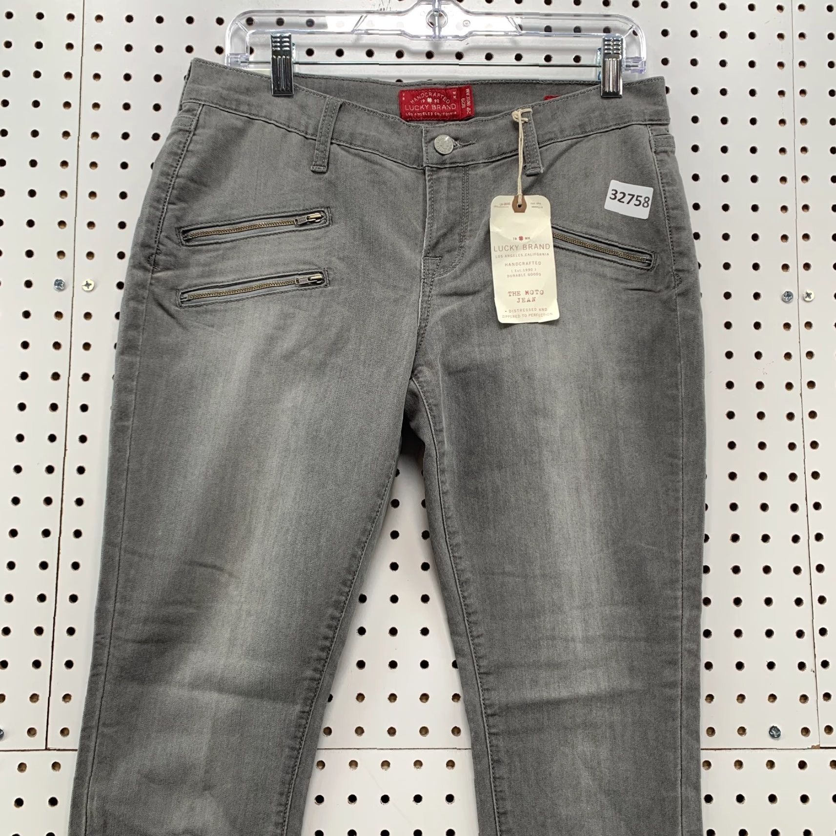 Lucky Brand Lucky Brand MOTO Jeans Womens Size 29 Regular 30x29 Gray Skinny Denim 90s Style Girls Womens Size 29" - 7 Thumbnail