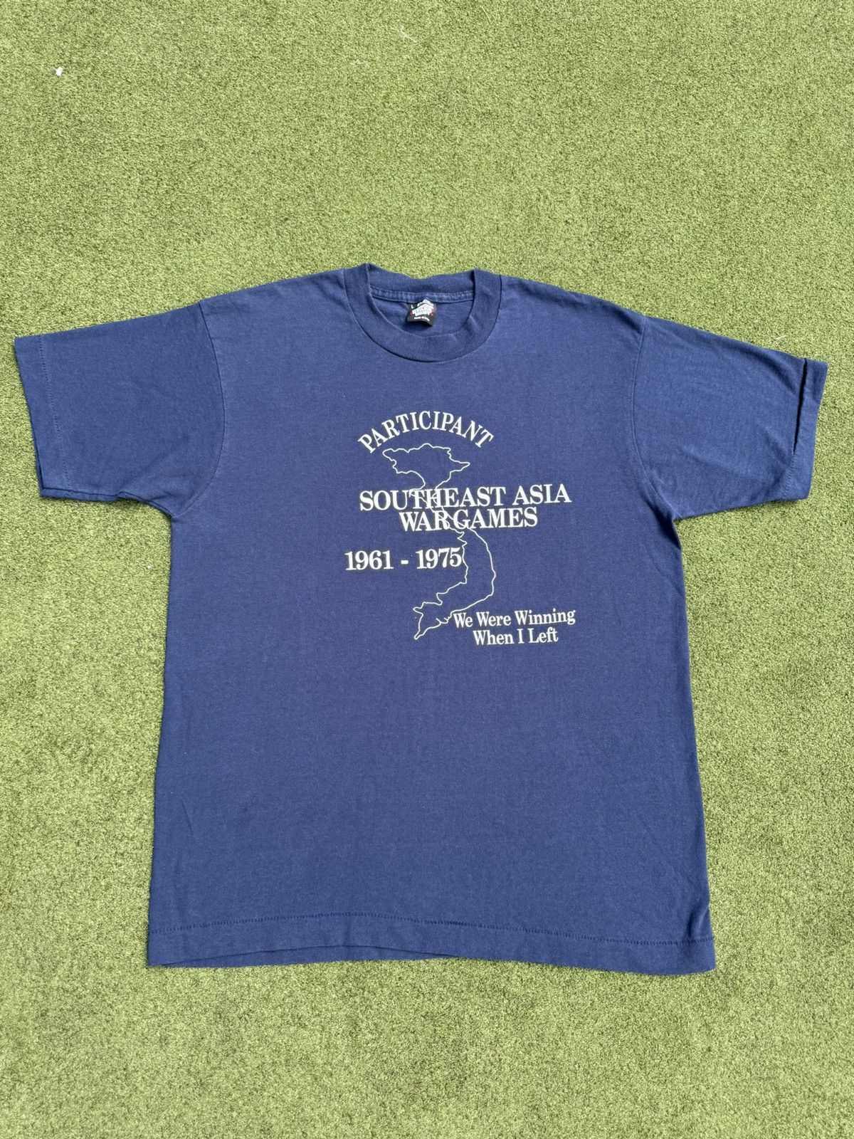 Vintage 1980’s Screen Stars Asia War Military Army Humor T-Shirt Size US L / EU 52-54 / 3 - 1 Thumbnail