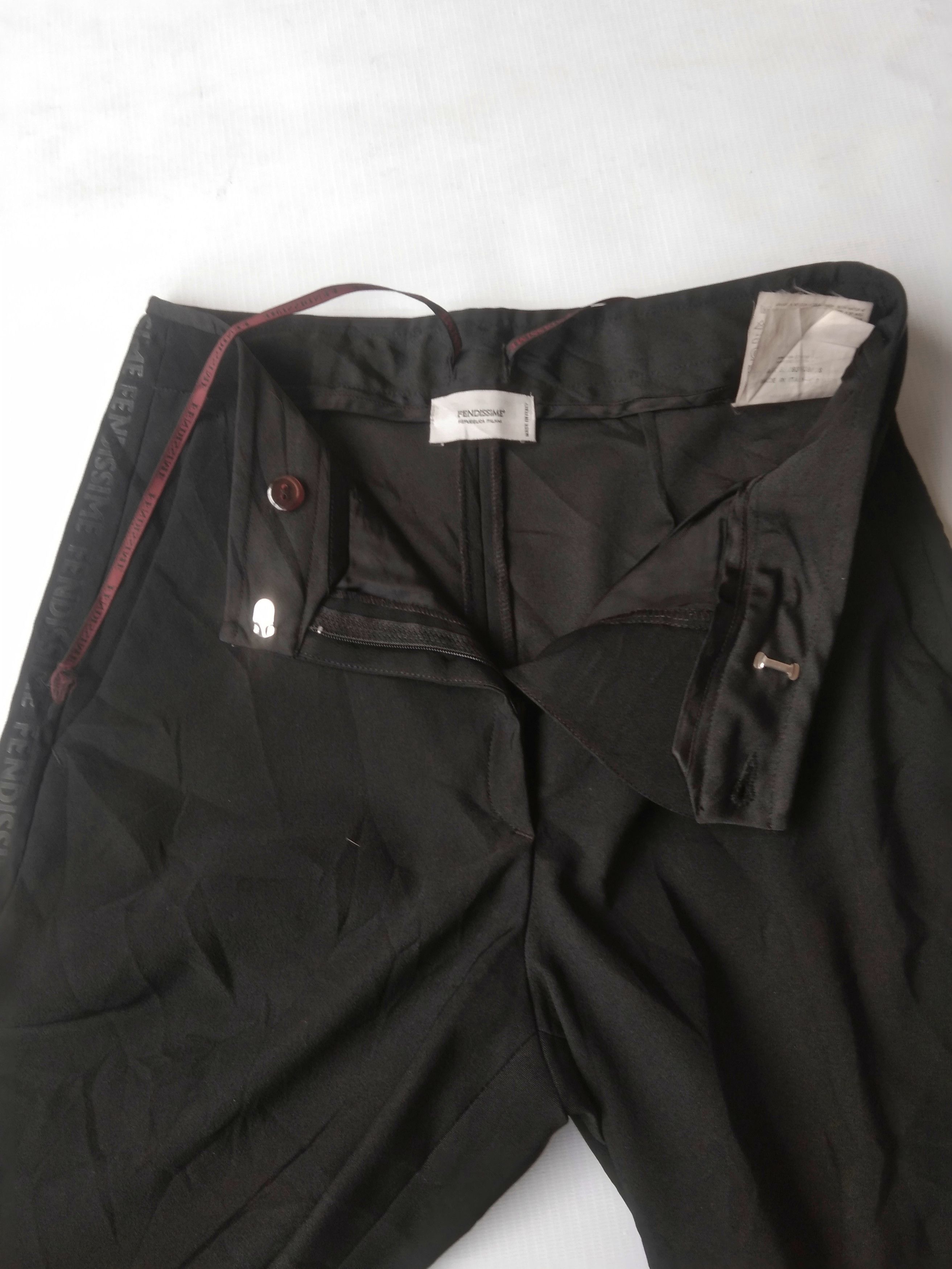 Fendi Fendi Fendissime with side line logo wide pants Size 28" / US 6 / IT 42 - 6 Thumbnail