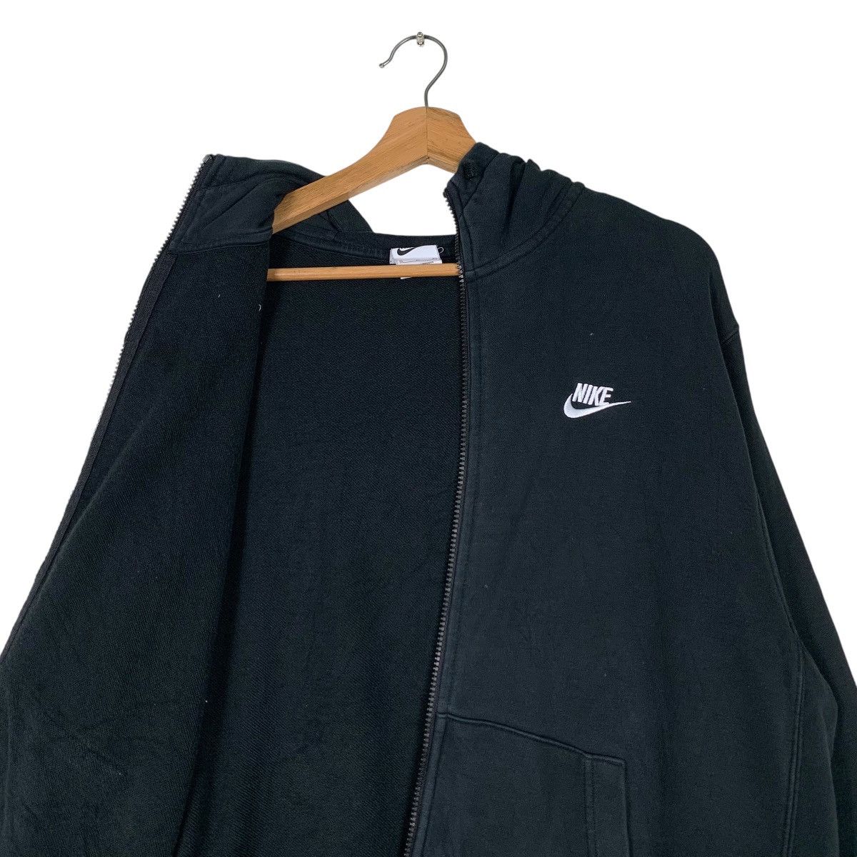 Nike NIKE Embroidery Small Swoosh Logo Zipper Hoodies #1198-C55 Size US XL / EU 56 / 4 - 8 Thumbnail