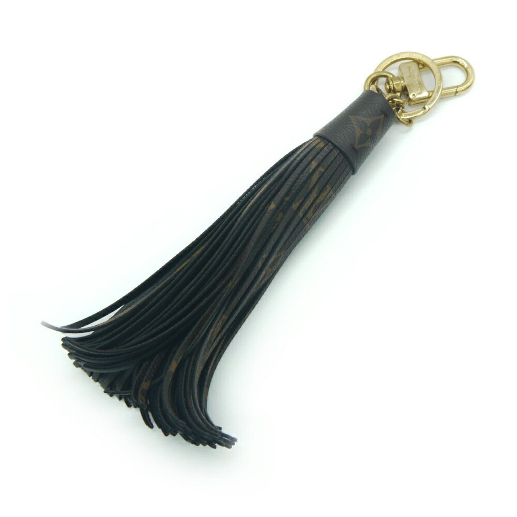 image of Louis Vuitton Monogram Tassel Bag Charm Mp1768 Keychain in Tan, Women's