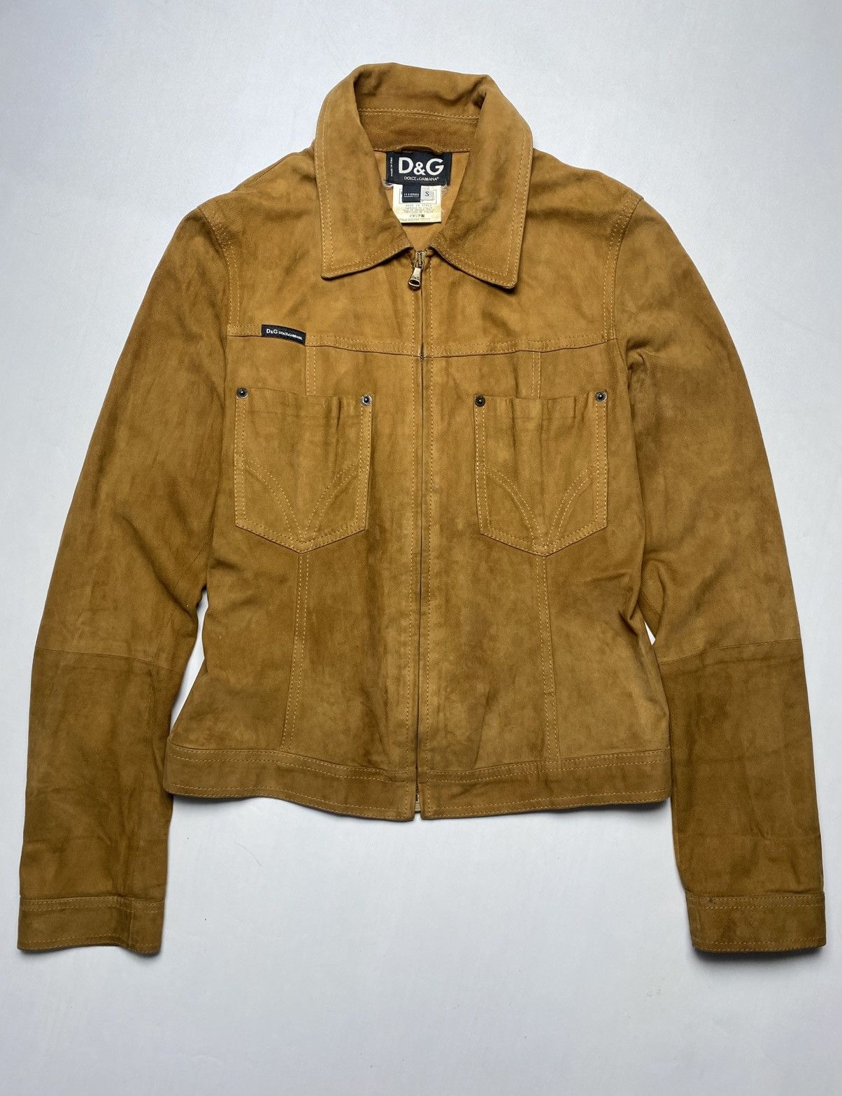 Dolce & Gabbana Dolce Gabbana Suede Leather Jacket 2000s Size S / US 4 / IT 40 - 1 Thumbnail