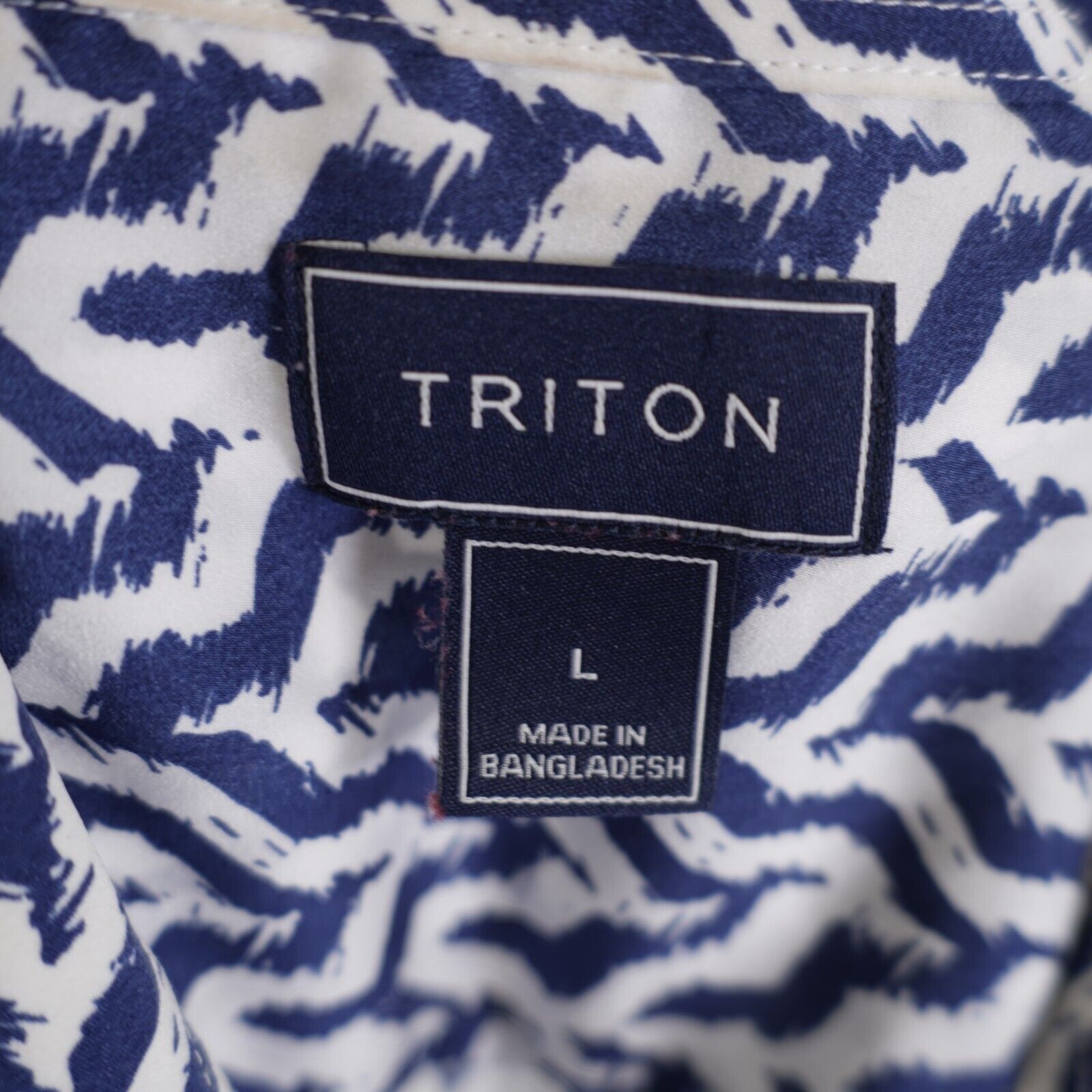 Designer Triton Blue White Zebra Striped Large Stretchy Polyester Dre Size US L / EU 52-54 / 3 - 10 Thumbnail