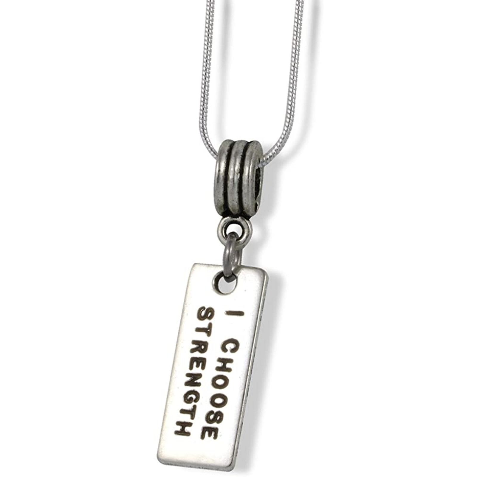 & Other Stories I Choose Strength Charm Snake Chain Necklace Size ONE SIZE - 1 Thumbnail