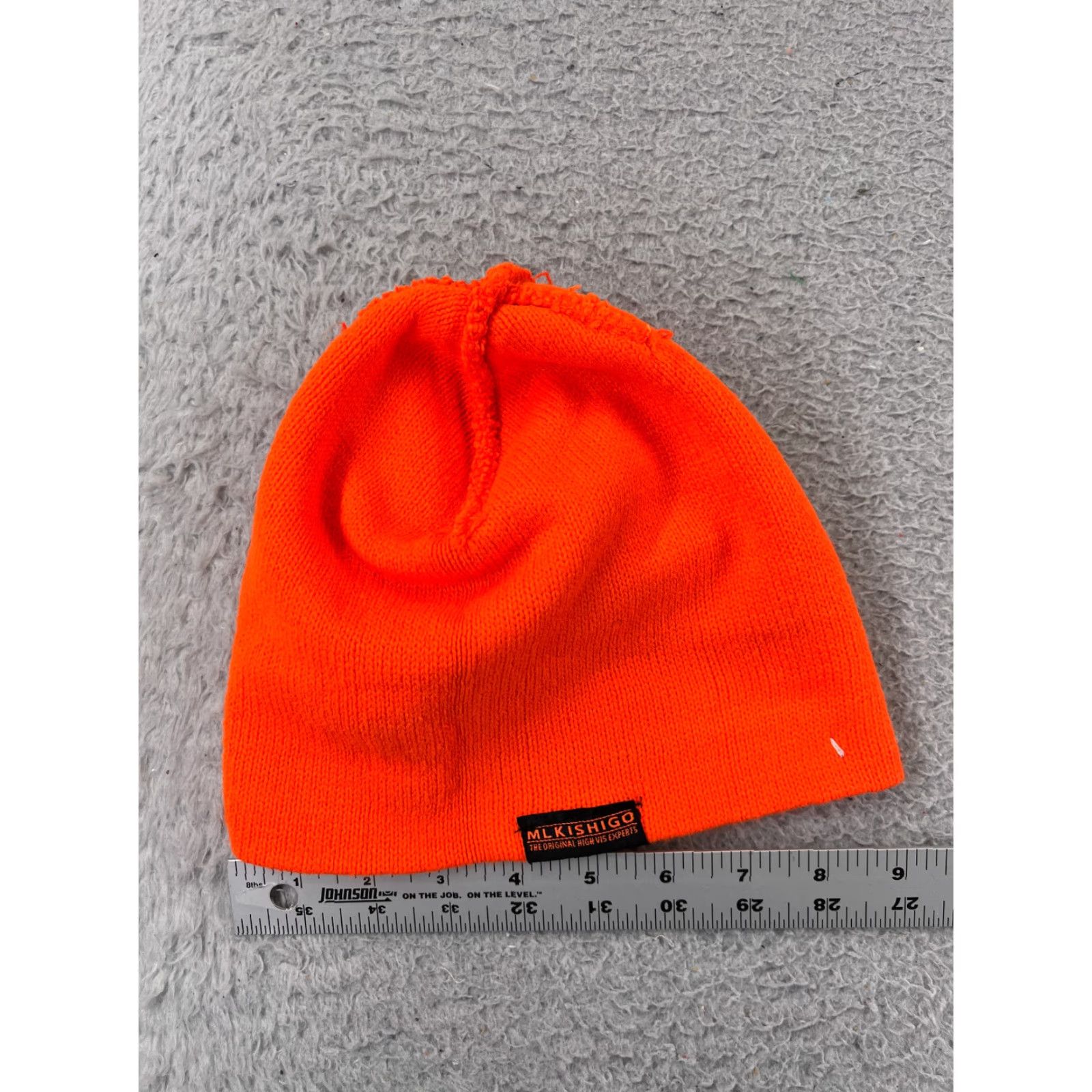 Vintage ML Kishigo Beanie Knit Acrylic High Visibility Orange Adult One Size Hat/Cap Winter Ski Workwear Mens Size ONE SIZE - 4 Thumbnail