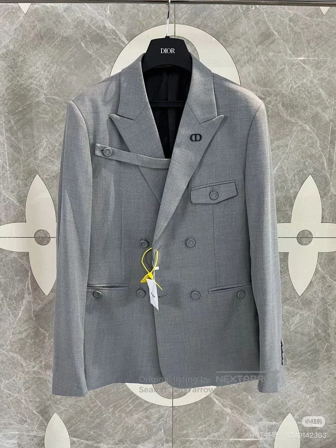 Dior Dior Gray Double Breasted Suit Jacket. Size US M / EU 48-50 / 2 - 2 Thumbnail