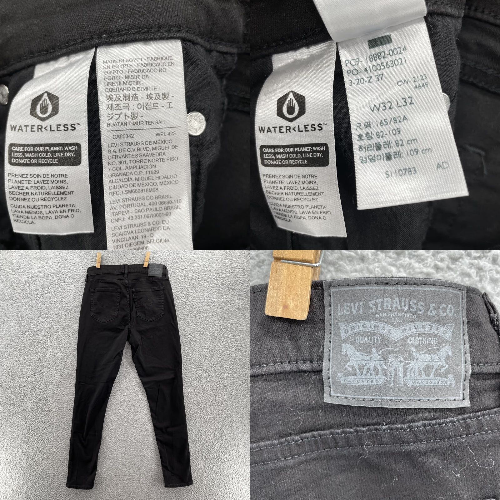 Levi's Levi's 721 Jeans Women 31x31 Black High Rise Skinny 90s Indie Sleaze Grunge Denim Slim Modern Style Womens Jeans Size 24" / US 00 / IT 34 - 8 Thumbnail