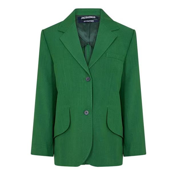 Jacquemus o1g2r1mq1024 Blazer Jacket in Dark Green Size XS / US 0-2 / IT 36-38 - 1 Thumbnail