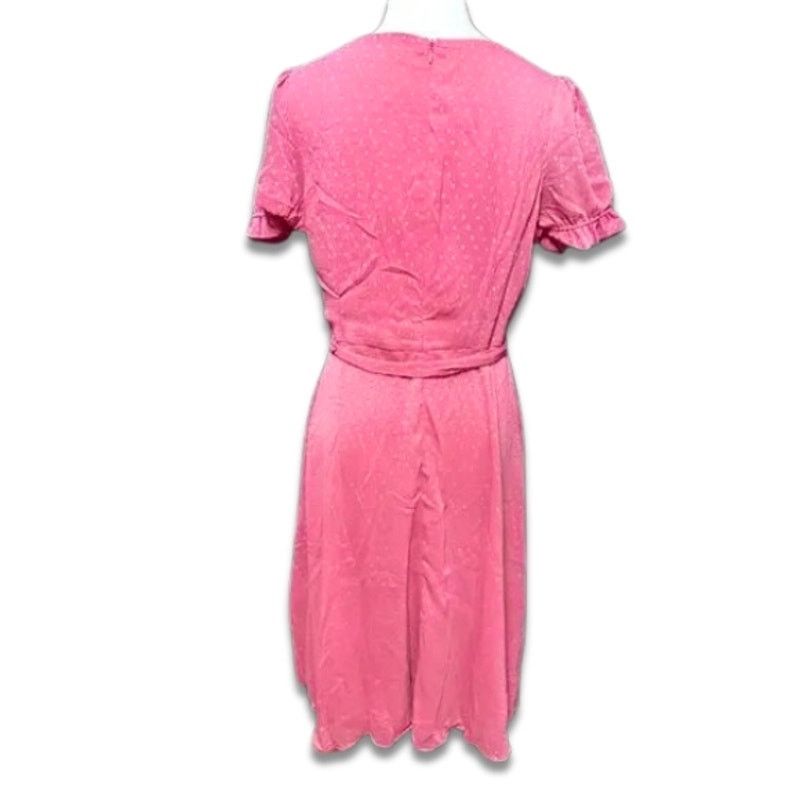 Other NY Collection Chiffon Midi Dress Ruffle Sleeves Pink LP NWT Size L / US 10 / IT 46 - 4 Thumbnail