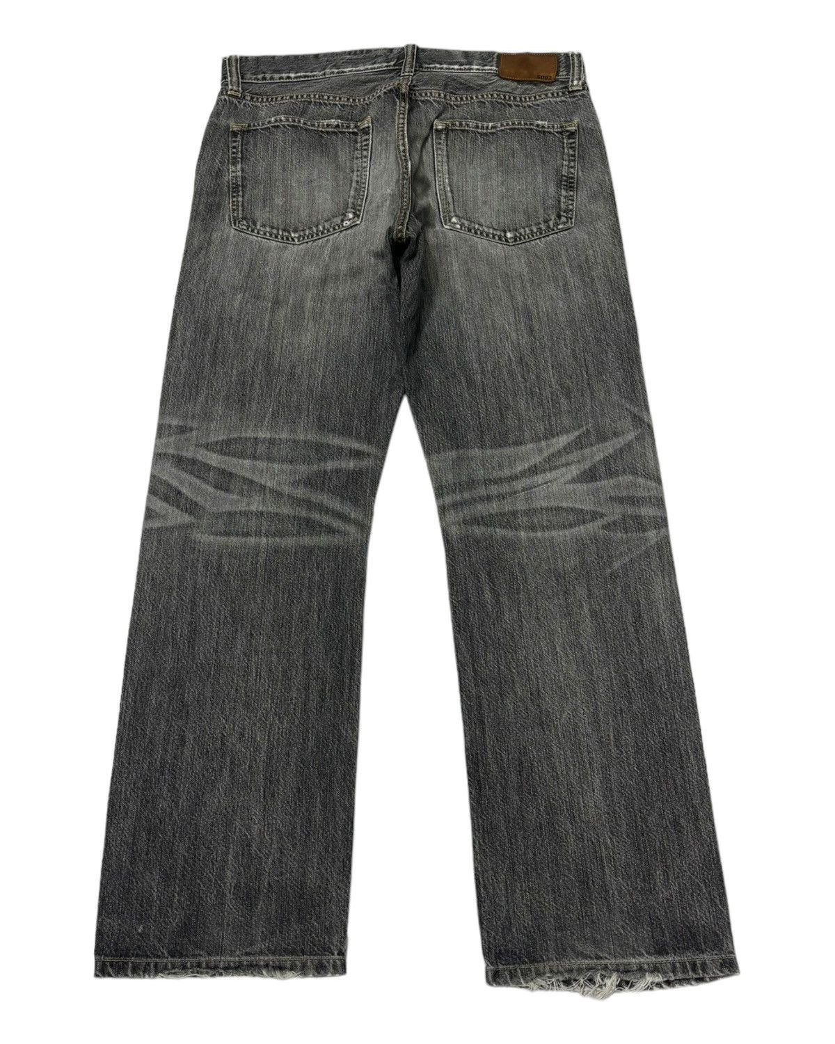 Undercover × Uniqlo VINTAGE S002 BLACK FADED DISTRESS BAGGY JEANS Size US 34 / EU 50 - 3 Thumbnail