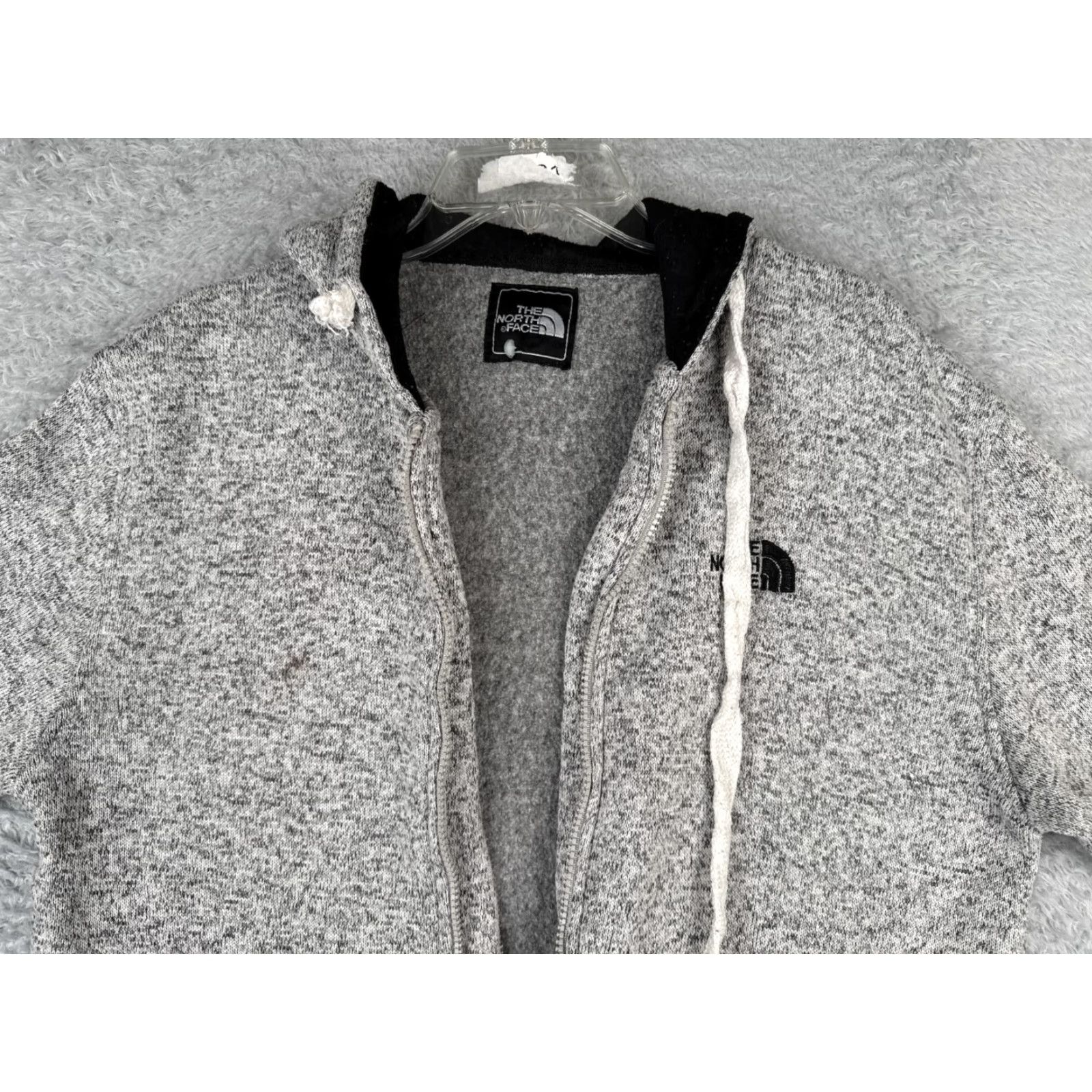 The North Face The North Face Jacket Men Gray Full Zip Hoodie Knit Shell Polyester Fleece Read Size US S / EU 44-46 / 1 - 7 Thumbnail