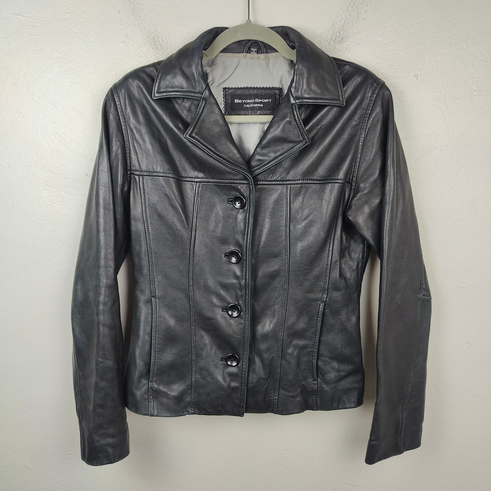 Other Vintage 90s Beyond Sport California Leather Jacket Small Size S / US 4 / IT 40 - 1 Thumbnail