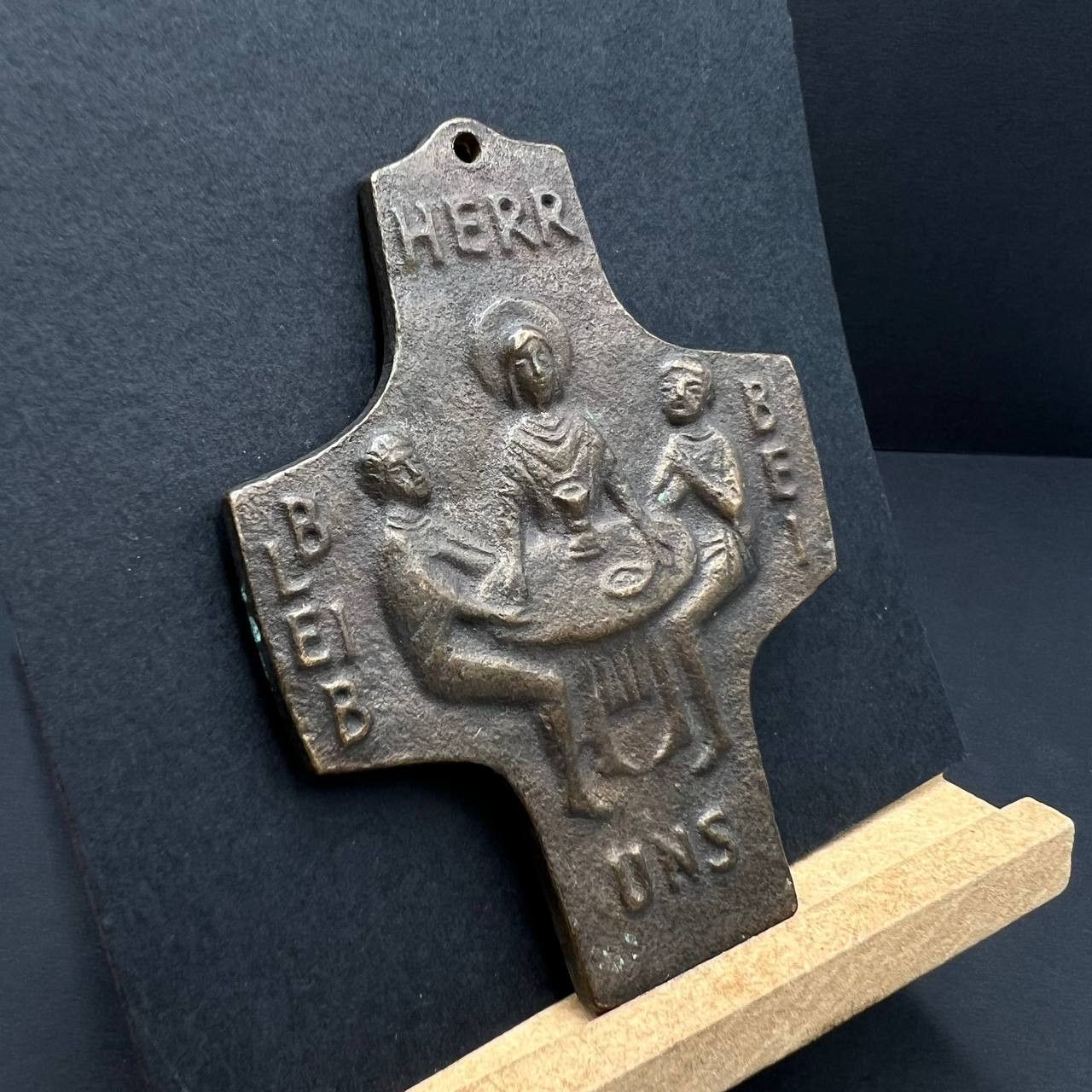 Other Vintage Bronze Wall Cross 10cm Germany 1970 Religio Antique Size ONE SIZE - 3 Thumbnail
