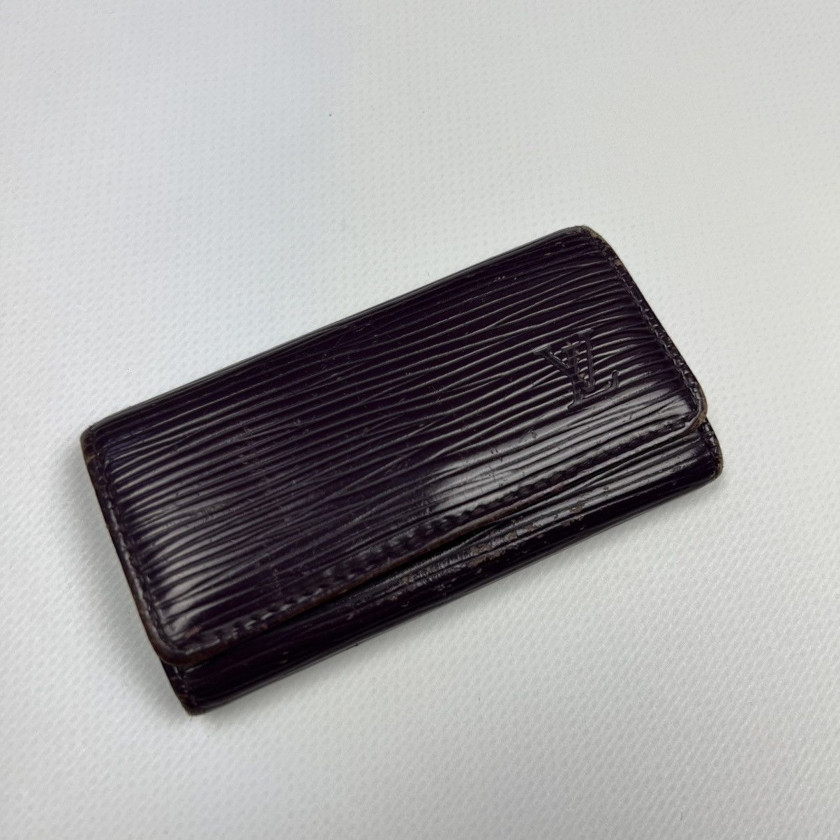 Louis Vuitton Purple Epi Leather 4-Key Holder Card Case