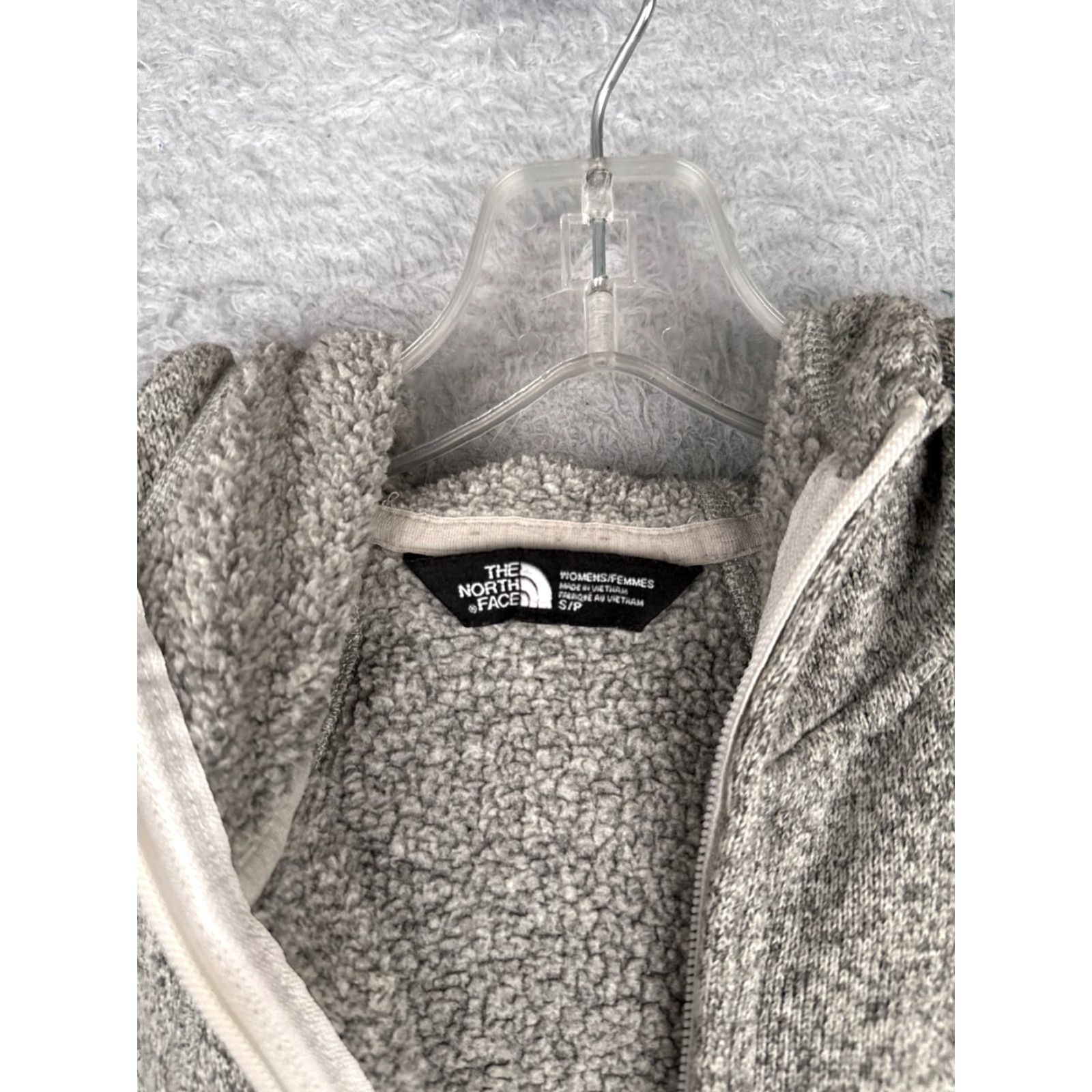 The North Face The North Face Jacket Women Small Gray Knit Shell Full Zip Hoodie Sherpa Lined Size S / US 4 / IT 40 - 6 Thumbnail