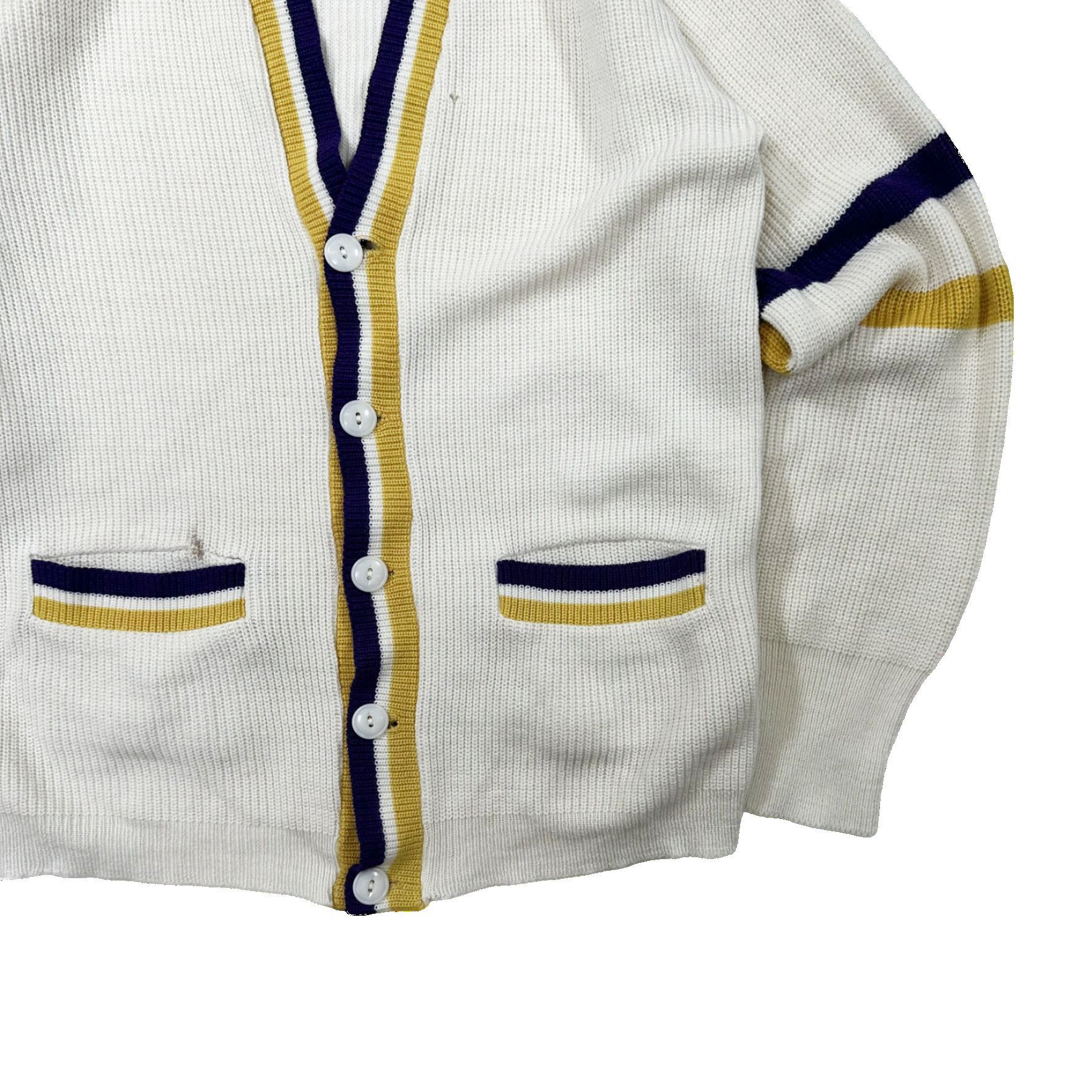 Other Vintage 90s Lakers Colours Pocket Cardigan Sweater Size US S / EU 44-46 / 1 - 3 Thumbnail