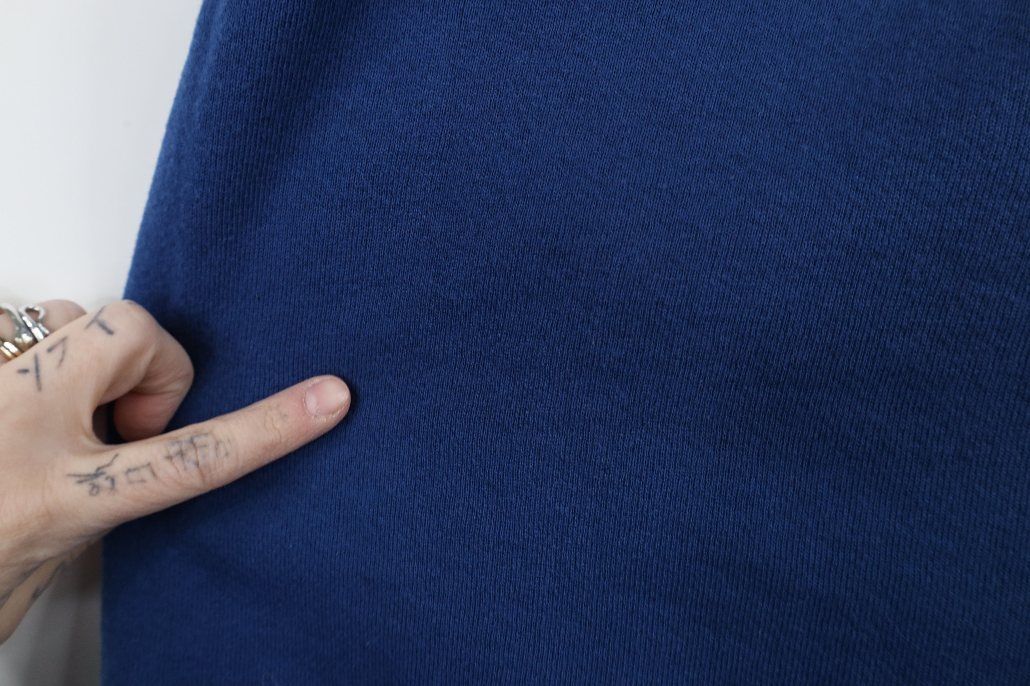 Vintage Vintage 90s Streetwear Blank Crewneck Sweatshirt Blue USA Size US XL / EU 56 / 4 - 4 Thumbnail
