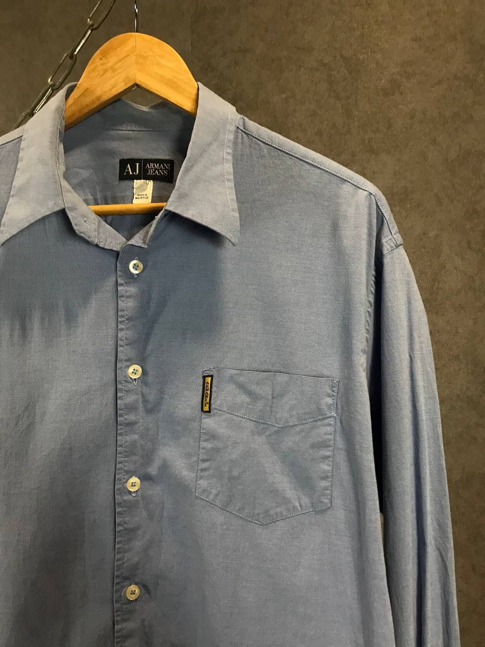 Designer Armani Jeans vintage designer shirt Size US L / EU 52-54 / 3 - 2 Thumbnail