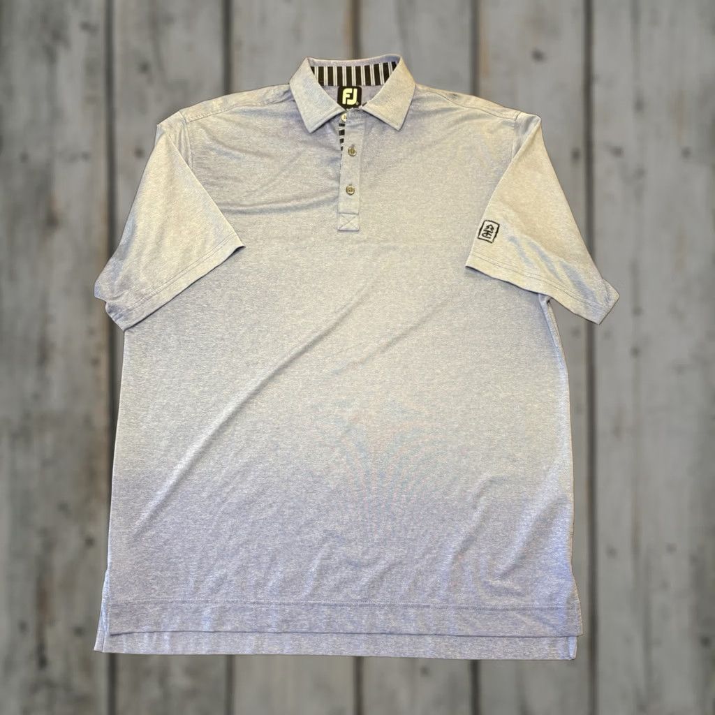 Footjoy FootJoy Golf Polo Shirt 3 Button Solid Blue Mens Large Polo shirt Short Sleeve Performance/All Seasons Breathable Stretch Size US L / EU 52-54 / 3 - 1 Thumbnail