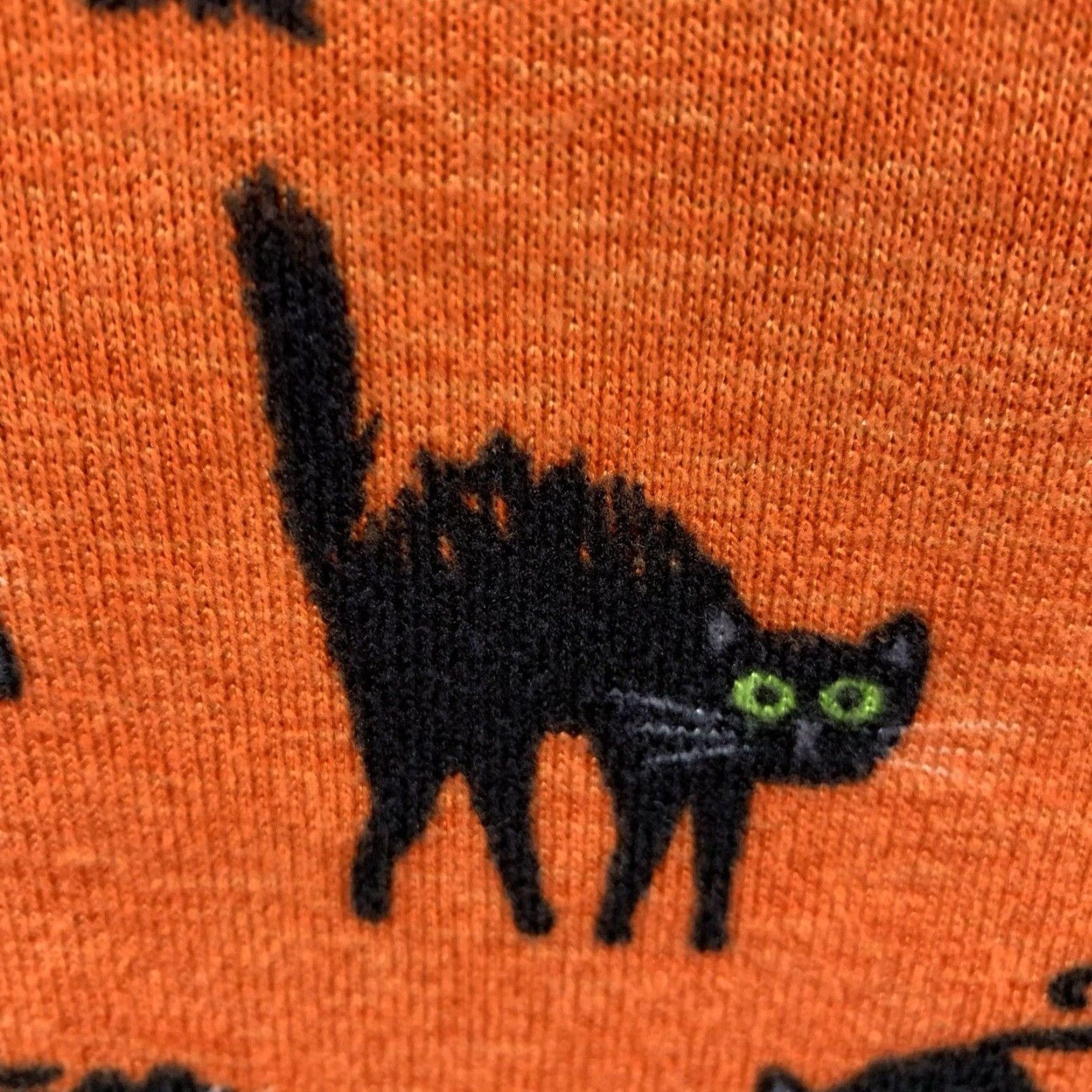 Vintage Halloween Women’s 2X Top Black Cat Print All Over Cute Sleep Shirt Skirt Stretch Size XXL / US 16-18 / IT 52-54 - 7 Thumbnail