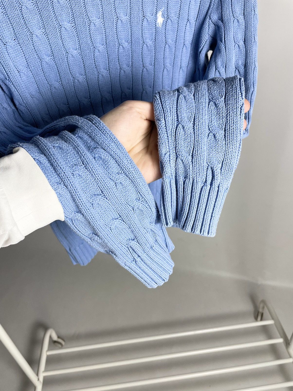 Chaps Ralph Lauren × Polo Ralph Lauren × Ralph Lauren VINTAGE🐬 Polo Ralph Lauren Blue Knitted Sweater Sport Chaps Size US M / EU 48-50 / 2 - 5 Thumbnail