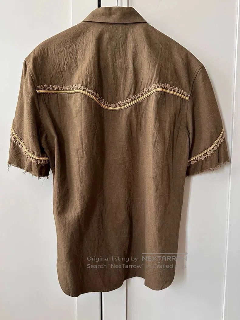 Saint Laurent Paris SAINT LAURENT Paris Brown Short-Sleeve Shirt. Size US M / EU 48-50 / 2 - 2 Thumbnail
