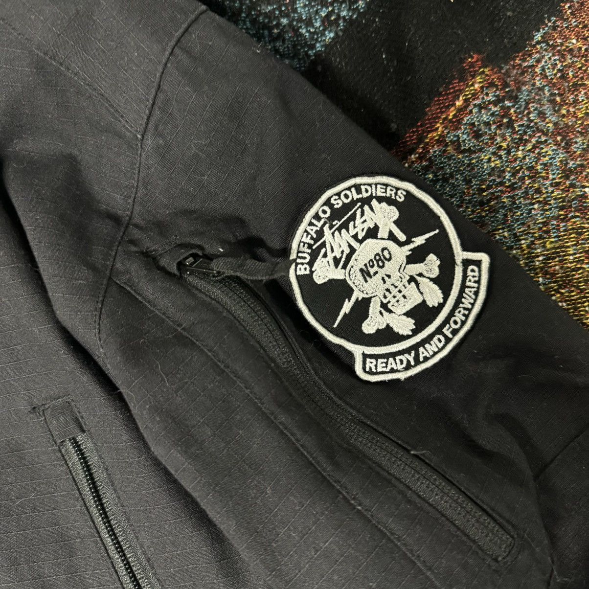 Stussy × Vintage STUSSY MILITARY FISHTAIL LIGHT PARKA JACKET BLACK Size US M / EU 48-50 / 2 - 5 Thumbnail