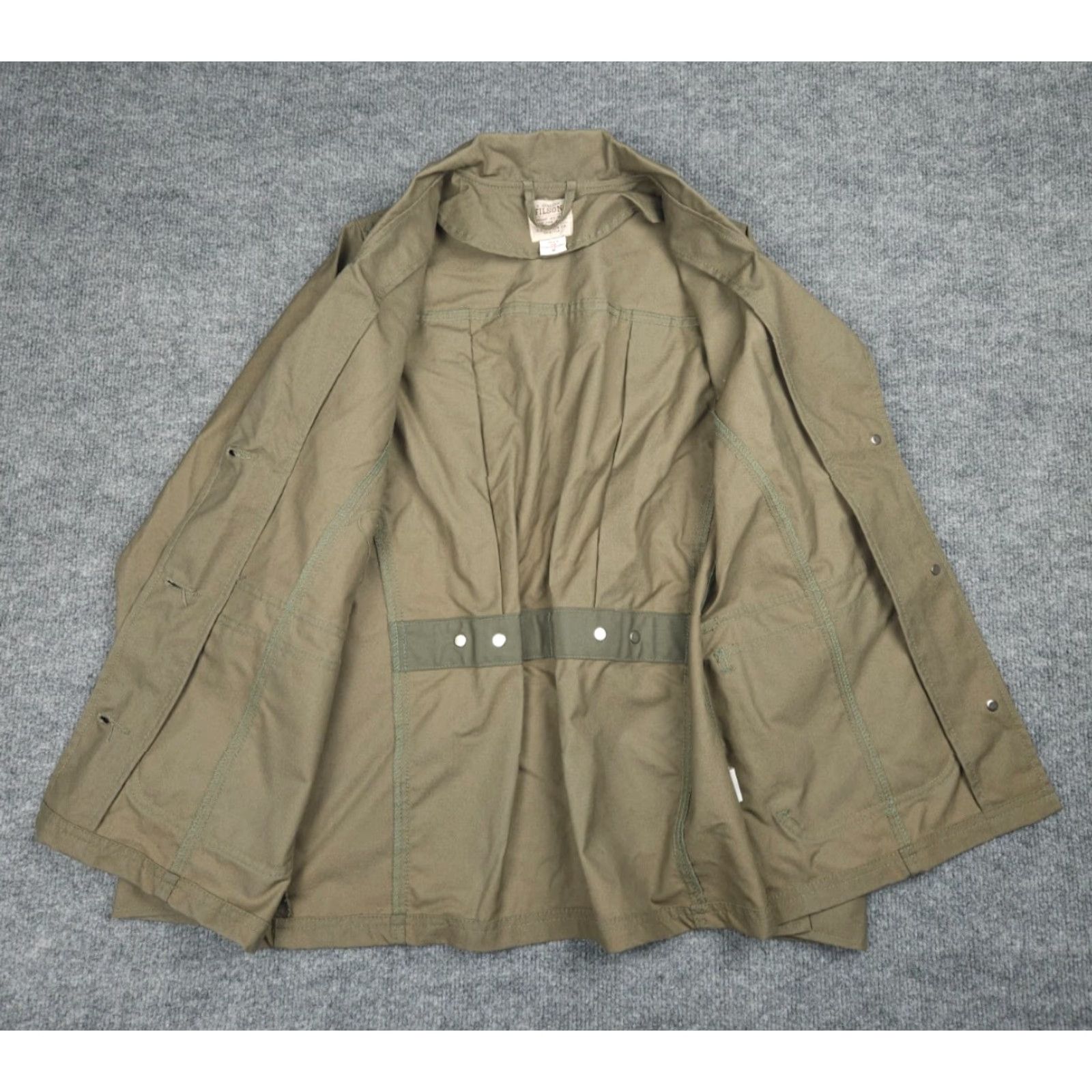 Filson VINTAGE Filson Jacket Chore Coat Women's Medium Beige Snap Pockets Cotton USA Jacket Size M / US 6-8 / IT 42-44 - 5 Thumbnail