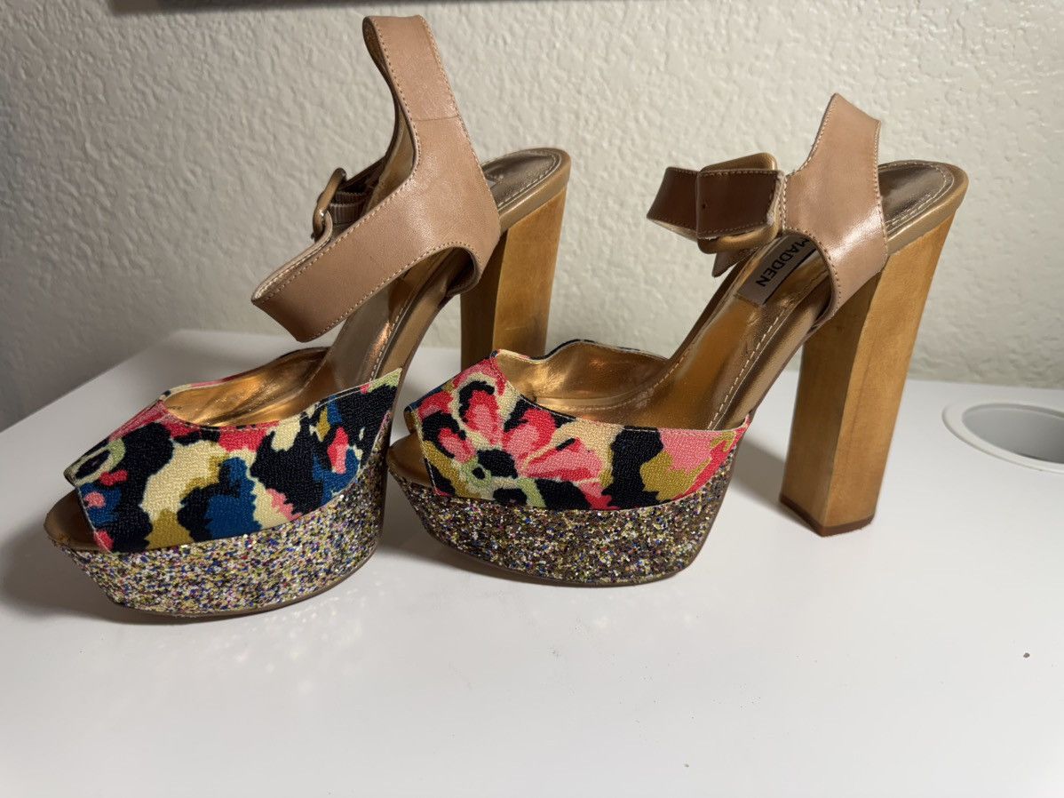 Steve Madden Steve Madden Platform Glitter Floral Heels | Size 7.5 Size US 7.5 / IT 37.5 - 1 Thumbnail