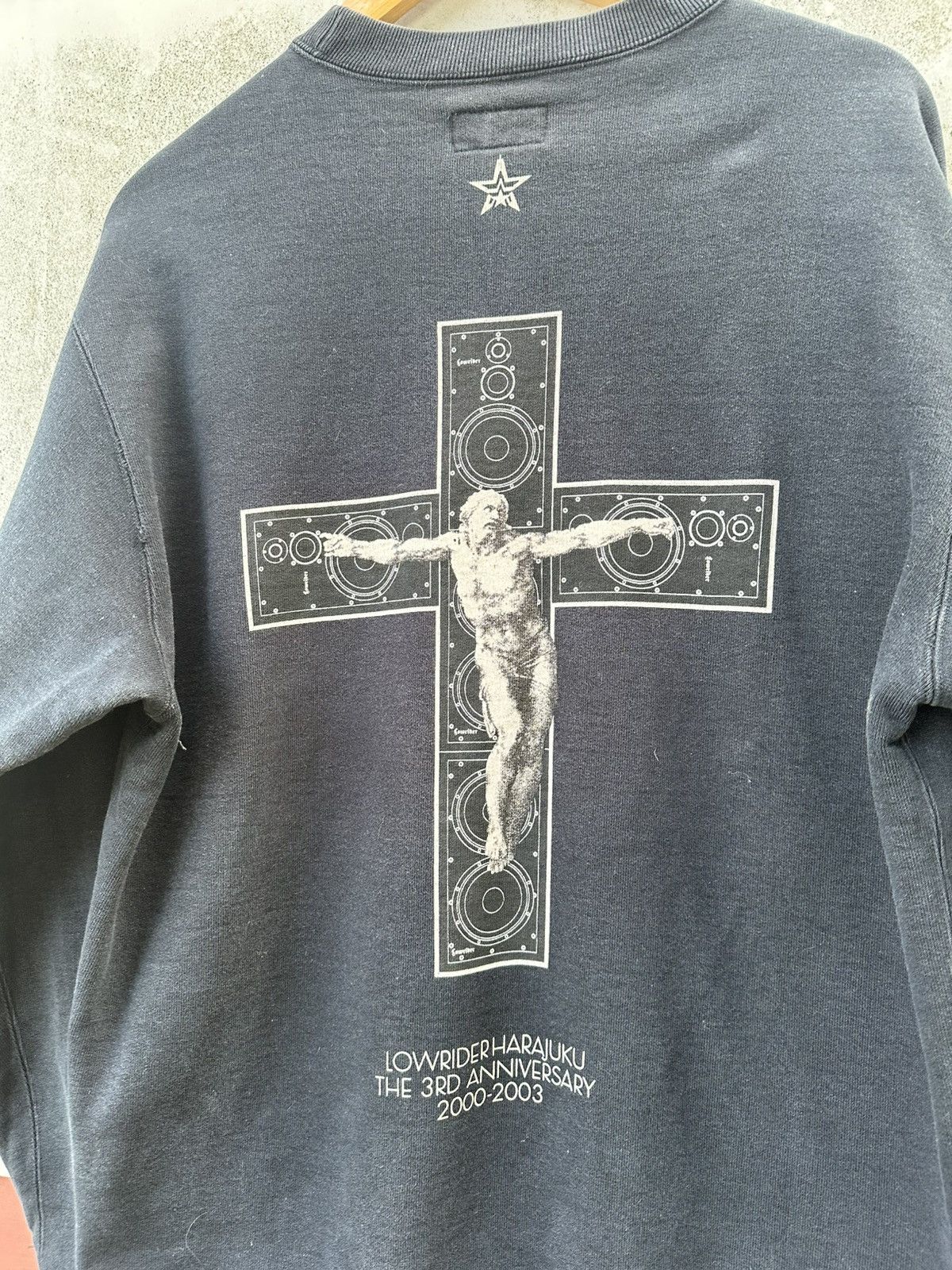 Vintage Thrashed Vintage Faded Lowrider Love Big Cross Sweater Size US M / EU 48-50 / 2 - 7 Thumbnail