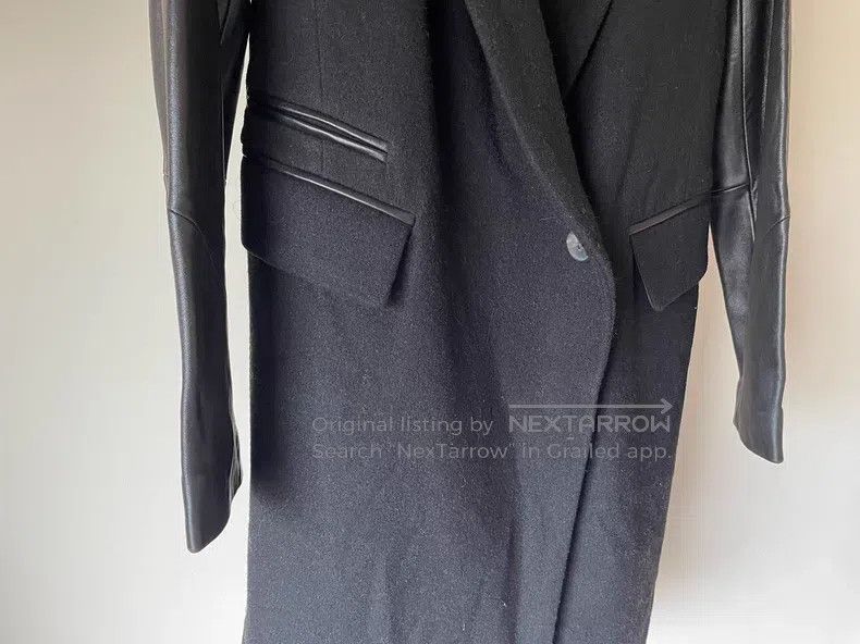 Helmut Lang Helmut Lang size P Wool Leather Sleeve Coat Jacket Size XS / US 0-2 / IT 36-38 - 3 Thumbnail