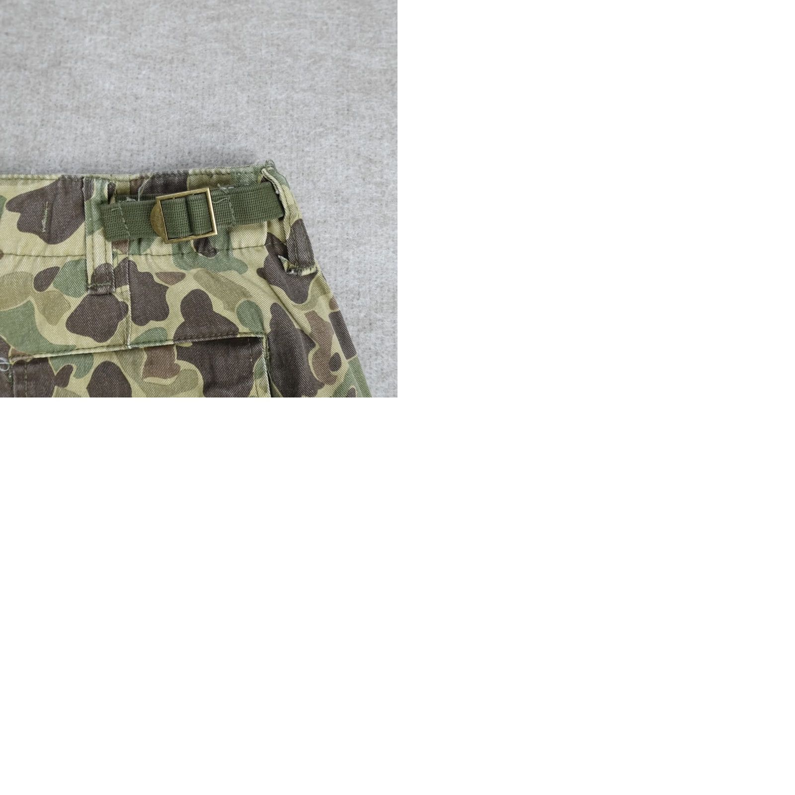 Vintage MNMI Mens Pants 30 x 30 Green Brown Chino Duck Camo Camouflage Cargo Pants Cargo Pocket 5-Pocket Canvas Cotton Regular Size 30 Mens Size US 30 / EU 46 - 9 Thumbnail