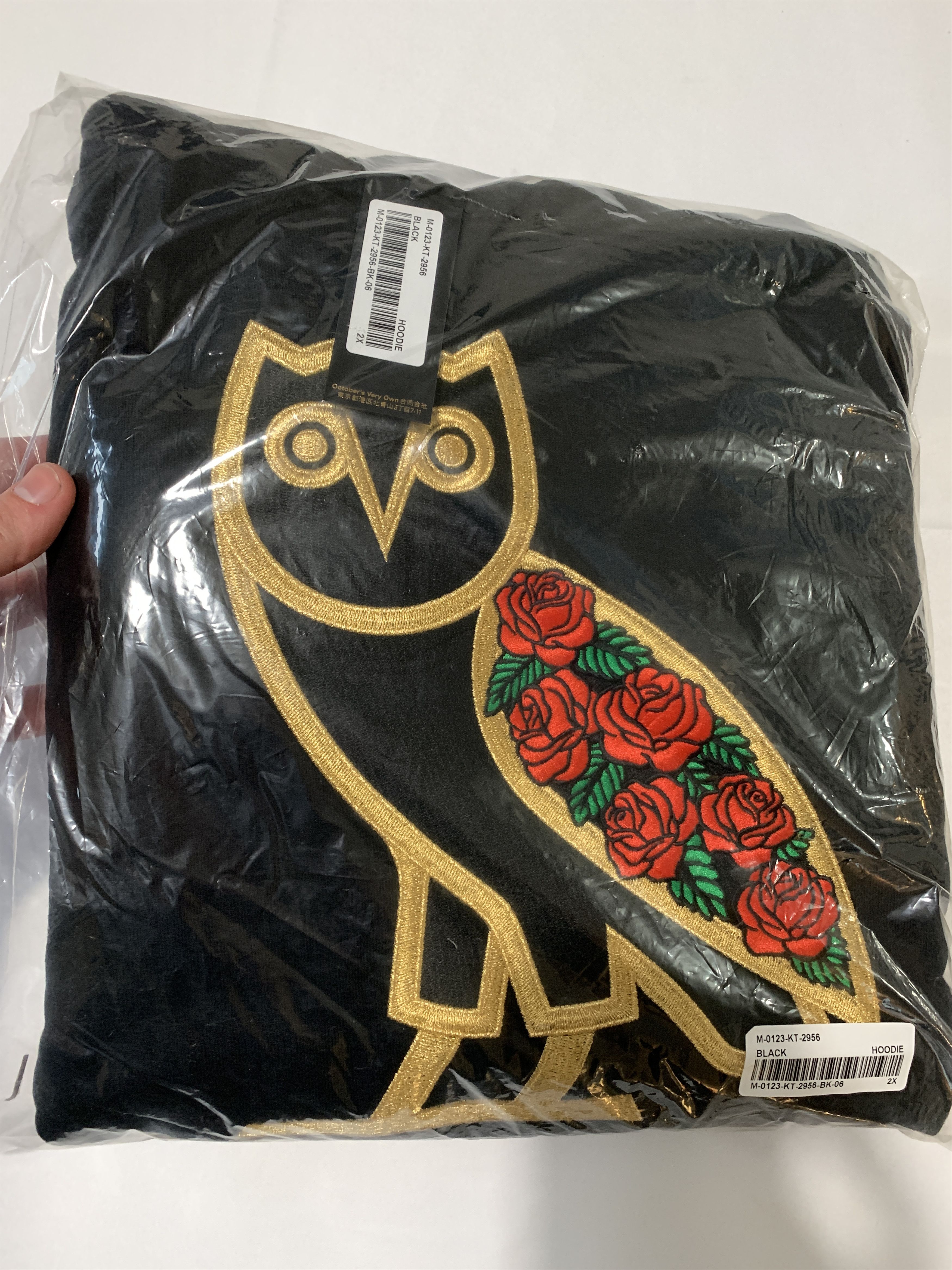 Drake OVO Rose OG Owl Valentine's Hoodie Black XXL Size US XXL / EU 58 / 5 - 1 Thumbnail