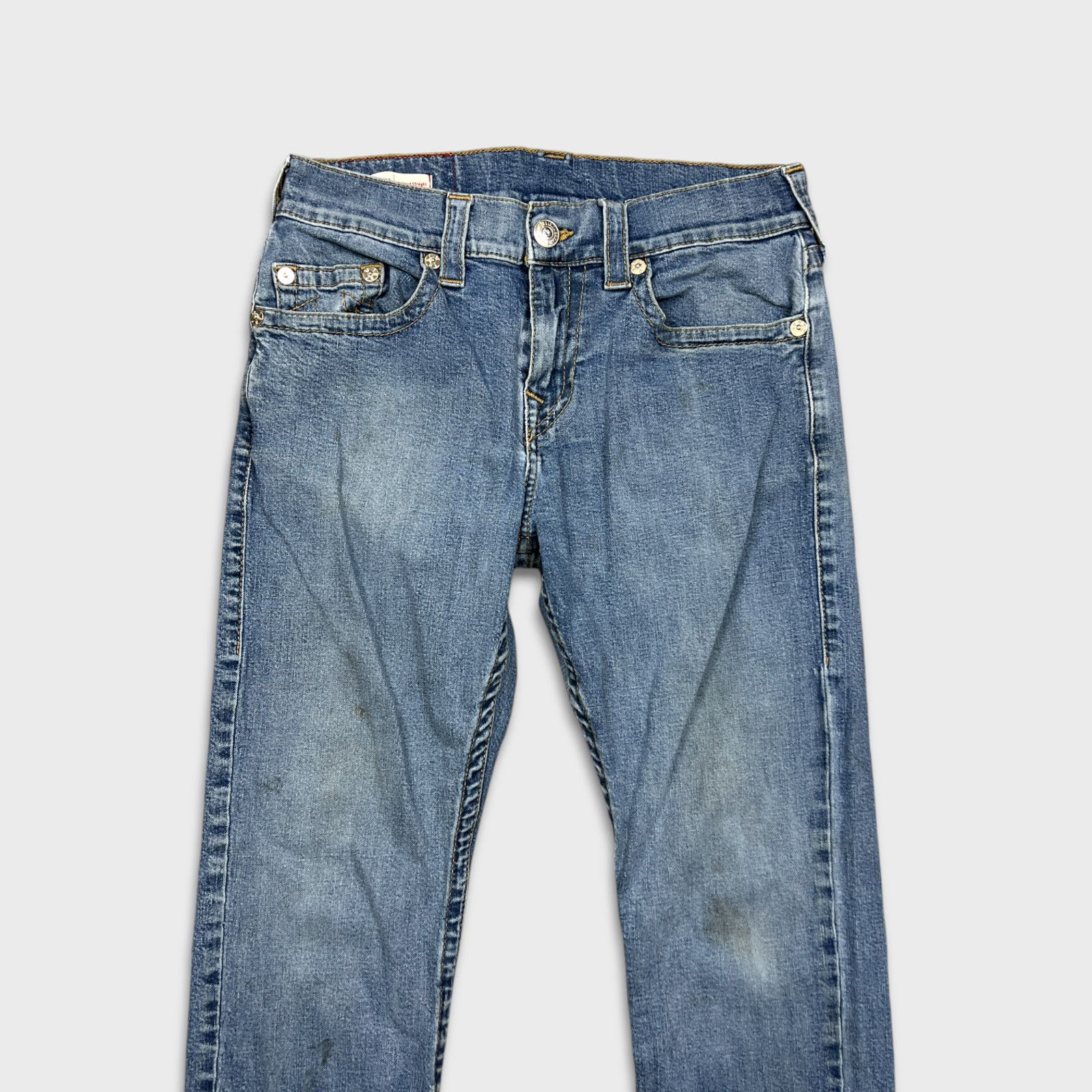 True Religion × Vintage True Religion Jeans 30x29 Ricky Relaxed Straight Denim Pants Size US 30 / EU 46 - 2 Thumbnail