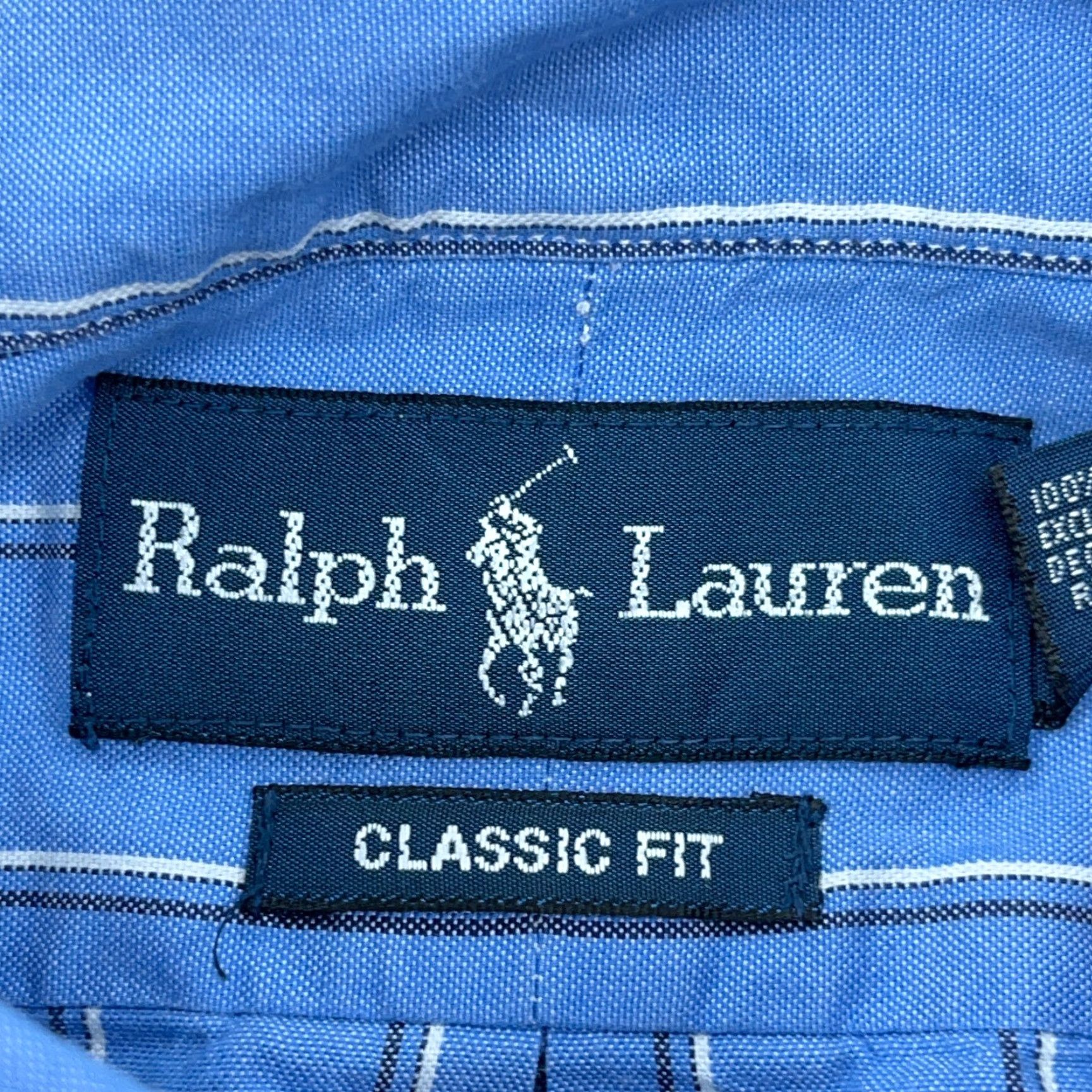 Ralph Lauren Ralph Lauren Blue Striped Button-Up Shirt Men XL Classic Fit Casual Heavyweight Size US XL / EU 56 / 4 - 3 Thumbnail