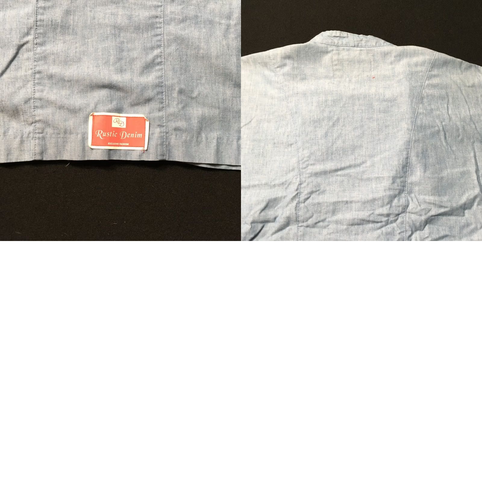 Vintage rustic Denim Women's XL Short Sleeve Western Shirt Blouse Casual Plaid Blue Vintage No Size XL / US 12-14 / IT 48-50 - 8 Thumbnail